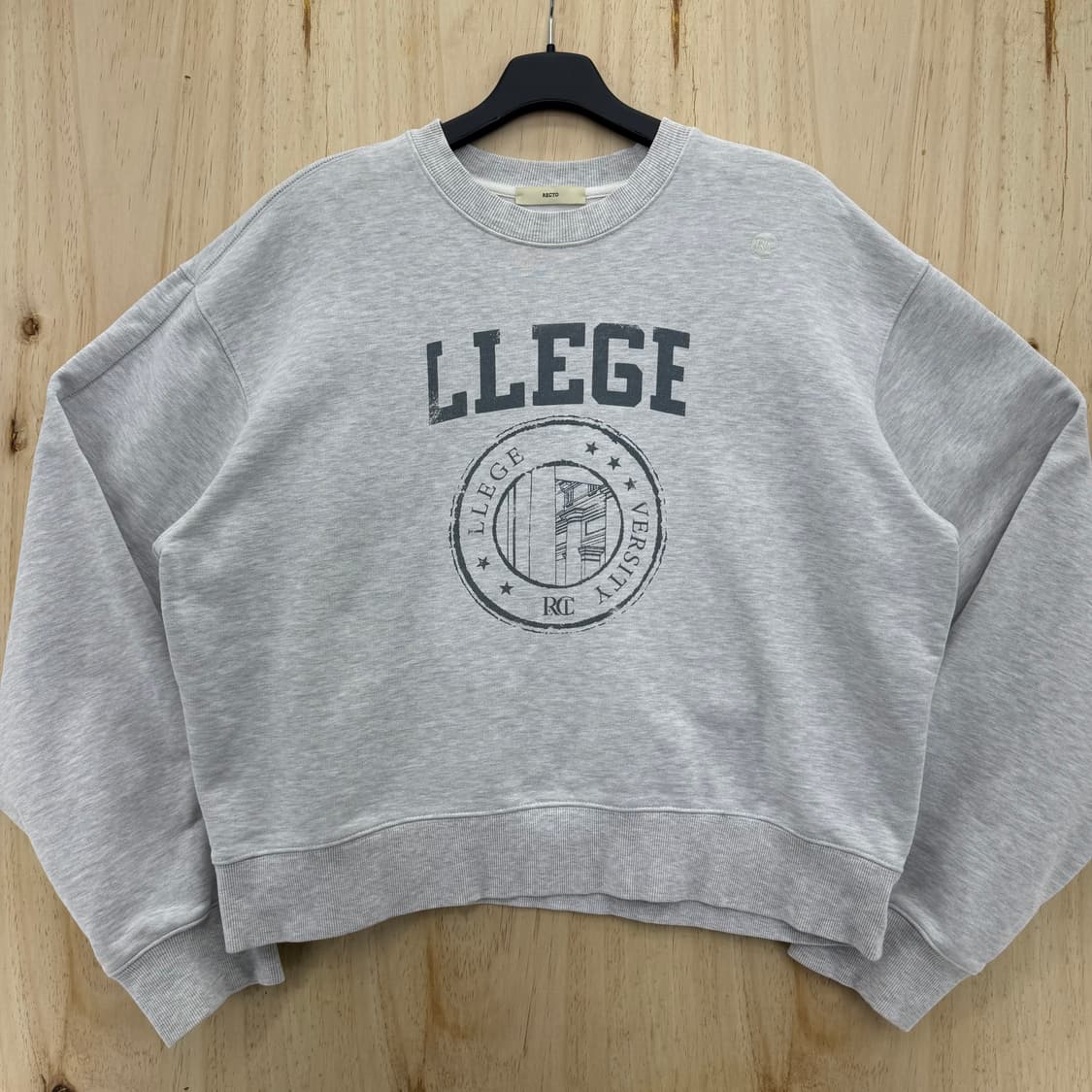 [Recto] 렉토 맨투맨 LLEGE 로고 맨투맨 상품이미지1