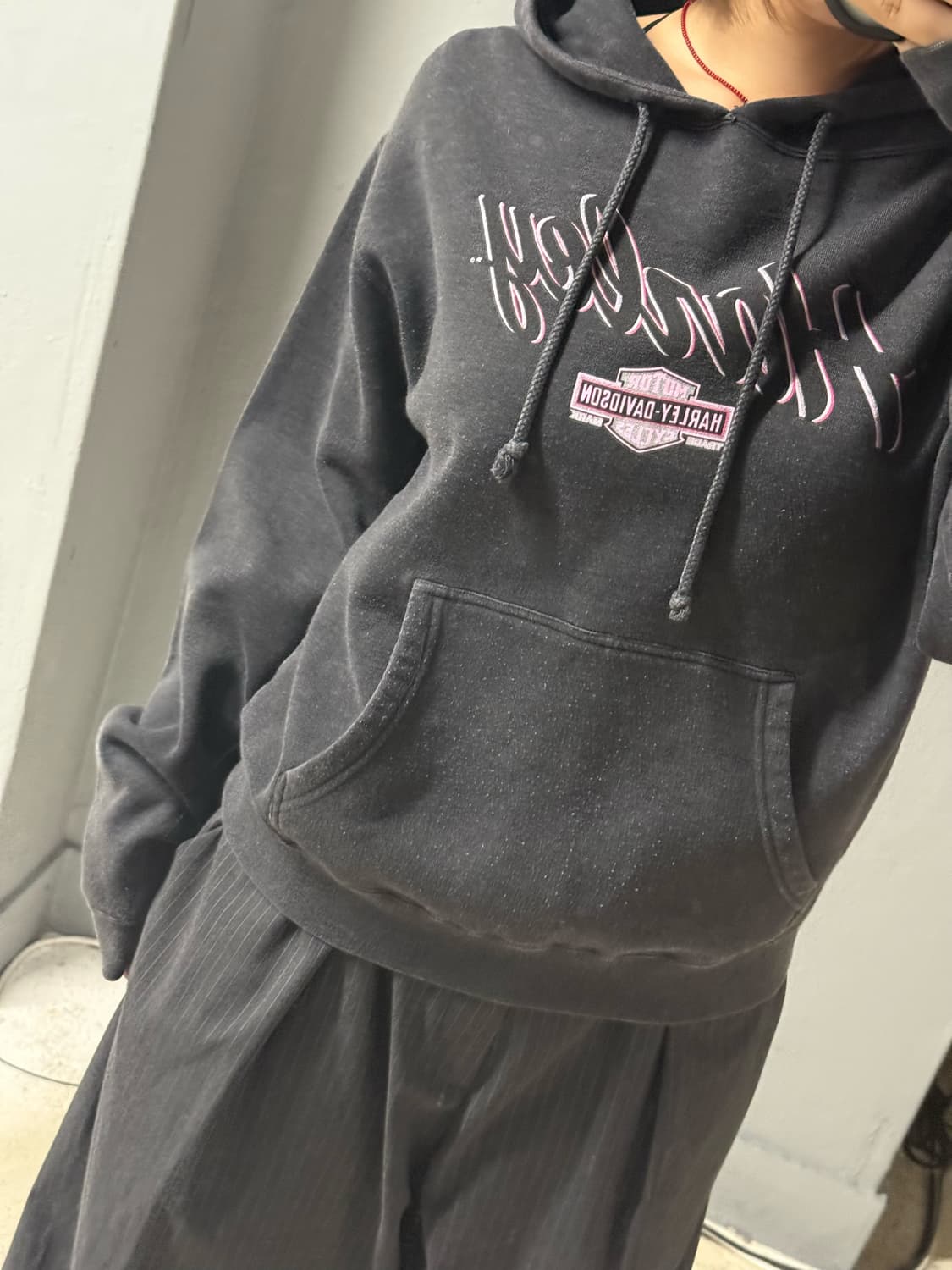 Harley Davidson glitter logo hoodie  상품이미지2