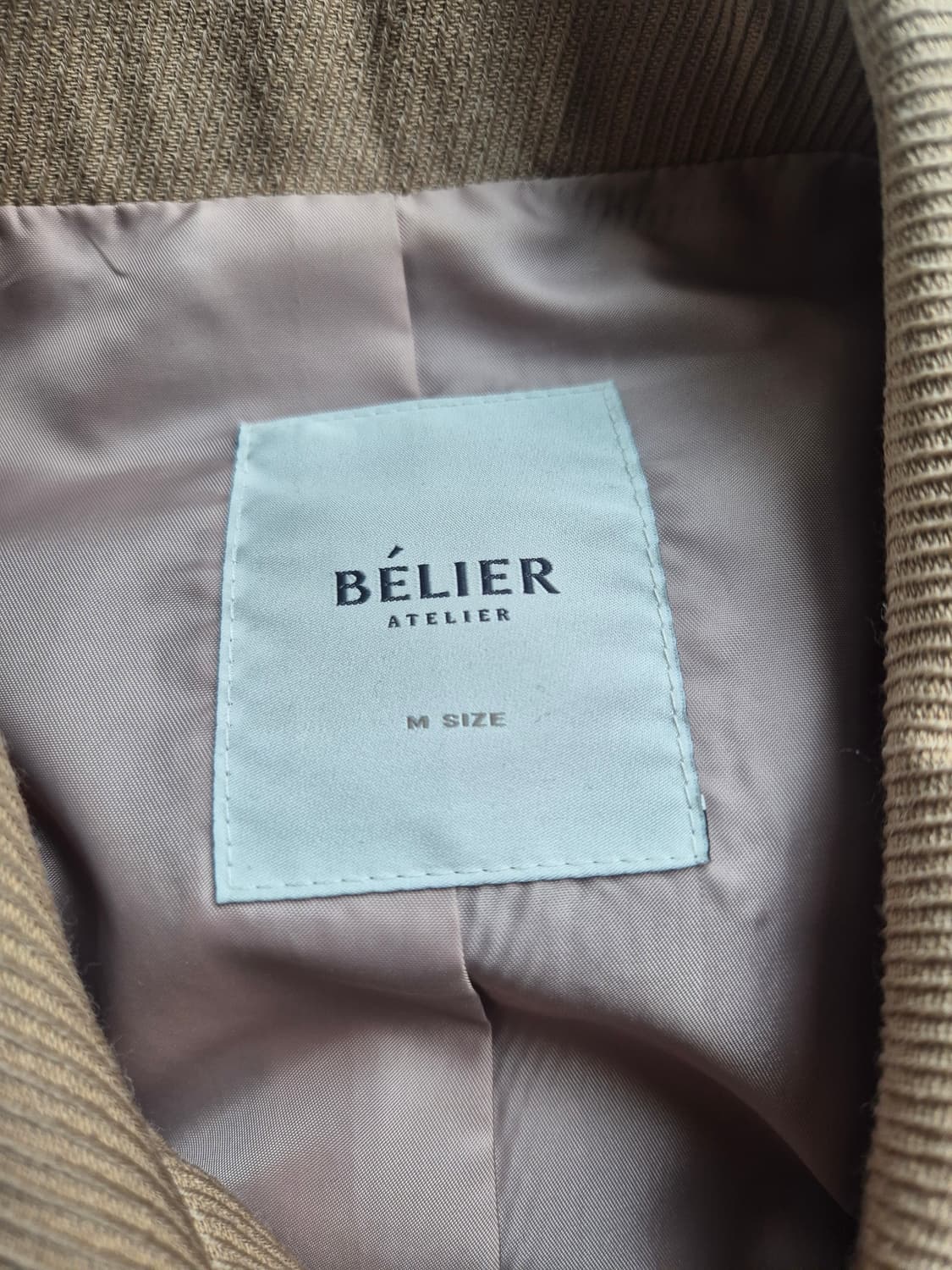 [M] 벨리에 다이에그널 블루종 자켓 더스티 베이지 상품이미지4