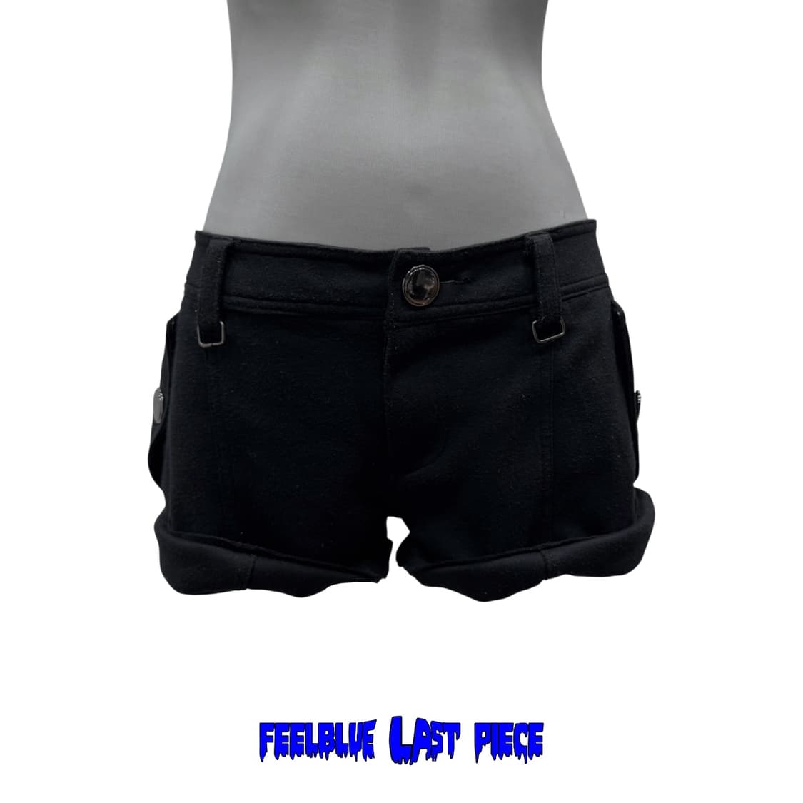 Black Buttoned Pocket Shorts  상품이미지4