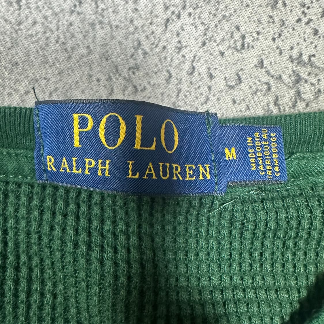 ✨ (바배) 폴로 랄프로렌 그린 코튼 와플 롱슬리브  상품이미지3
