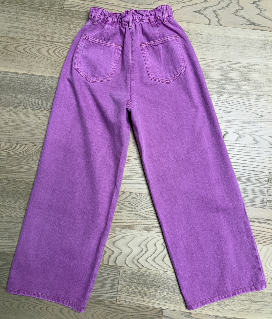 (1회착용) 아떼 바네사브루노 핑크 와이드 밴딩 데님 팬츠 36 상품이미지5