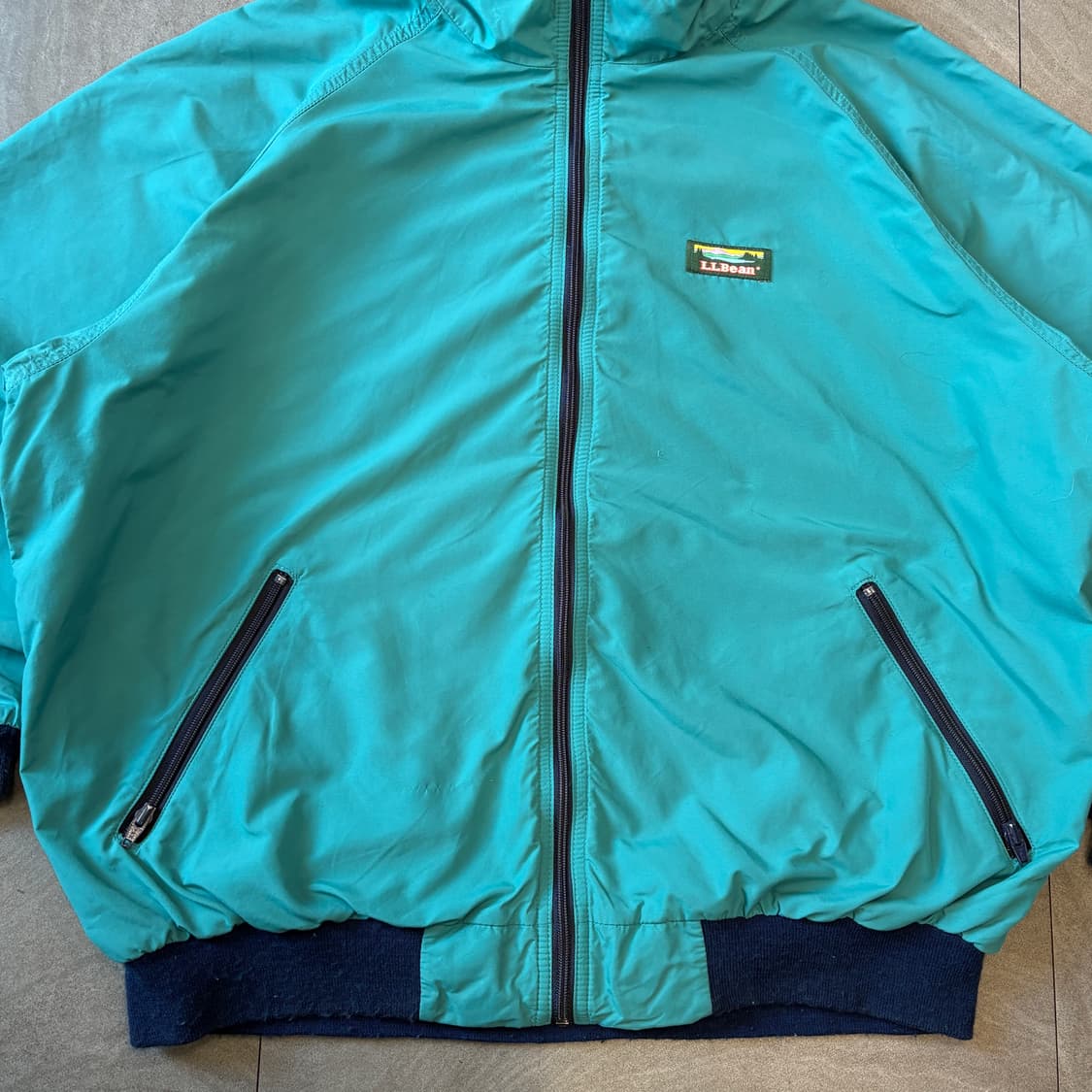 90년대 미국 생산 엘엘빈 청록 컬러 쓰리 시즌 웜업 자켓 상품이미지4