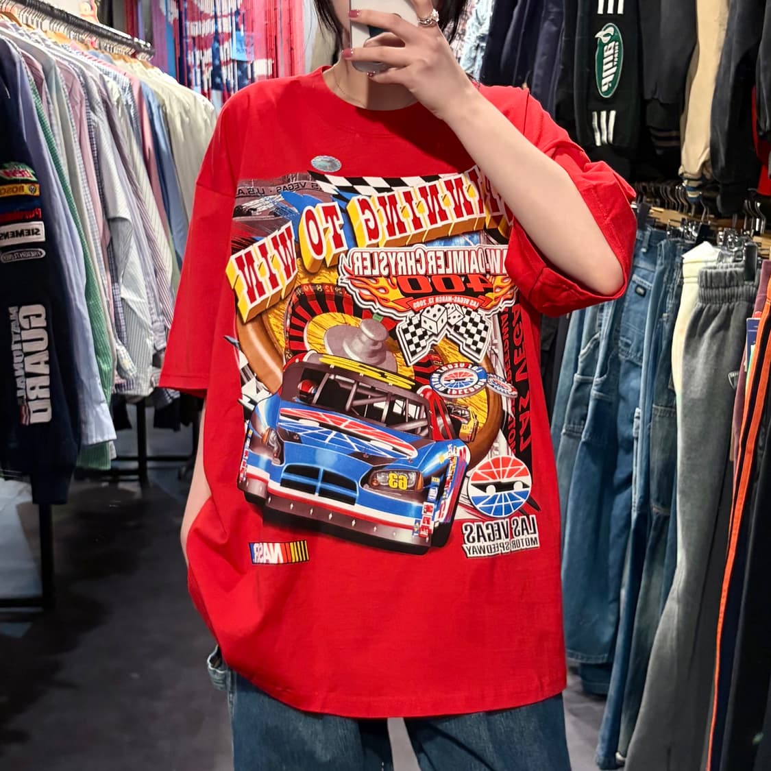 [IM] NASCAR 레이싱 그래픽 레드 반팔티 상품이미지1