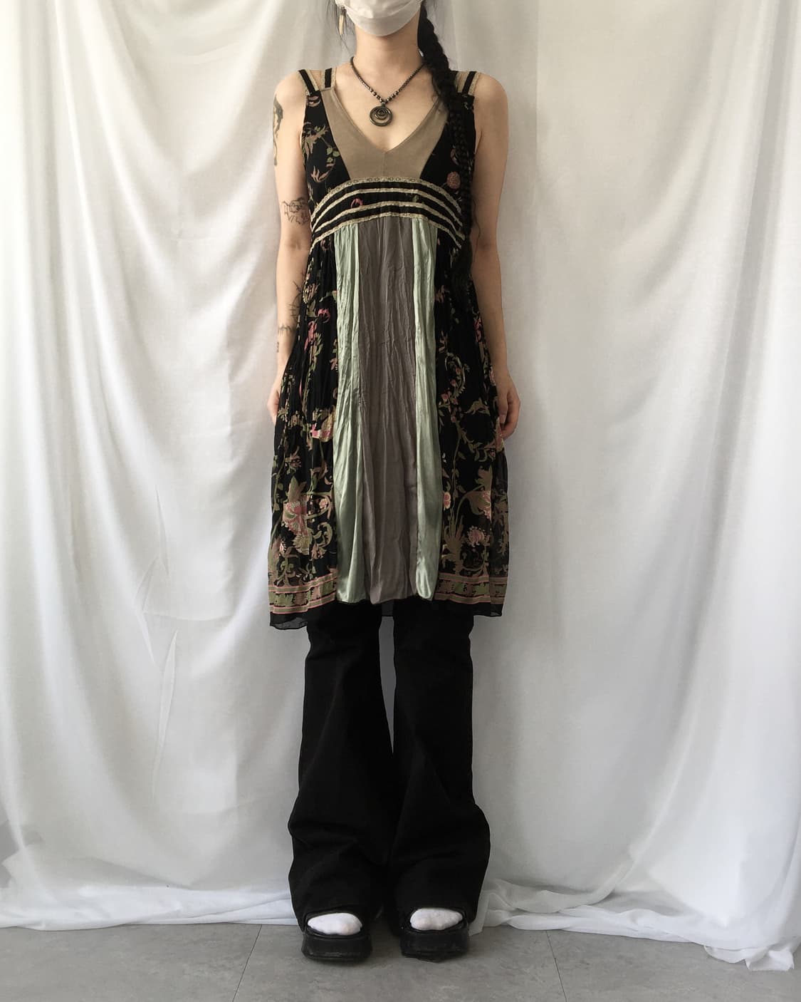 Oriental mood patch work onepiece 상품이미지1
