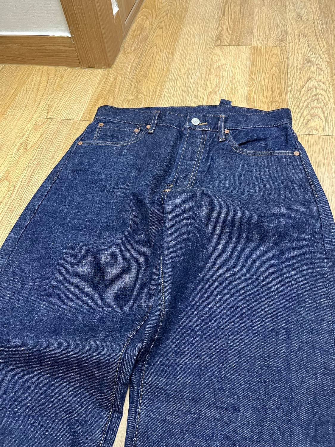 아웃스탠딩 30s 셀비지 신치백 데님 인디고 상품이미지3