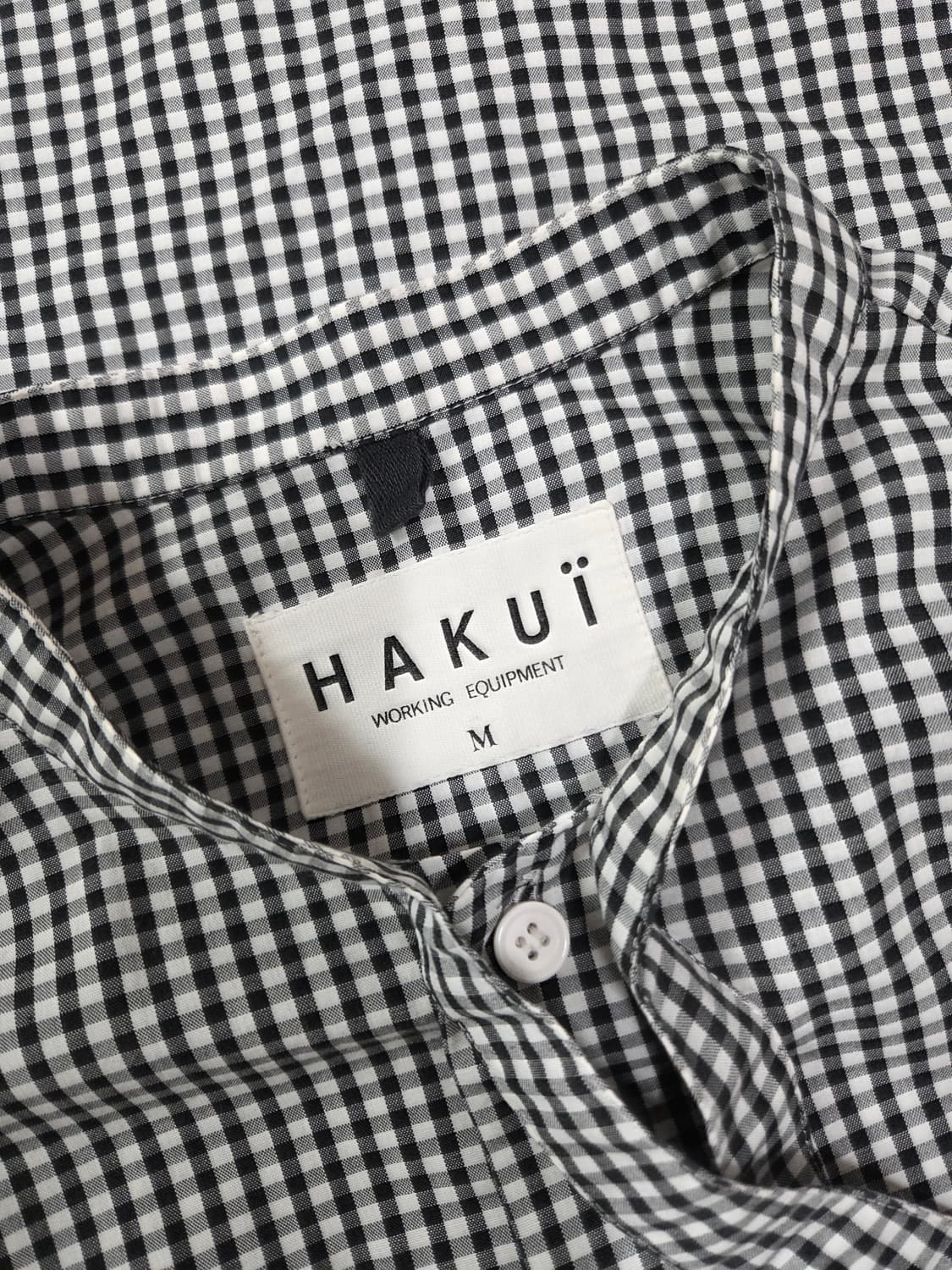 HAKUI JAPAN 셰퍼드 체크 커프스 헨리넥 셔츠 상품이미지7