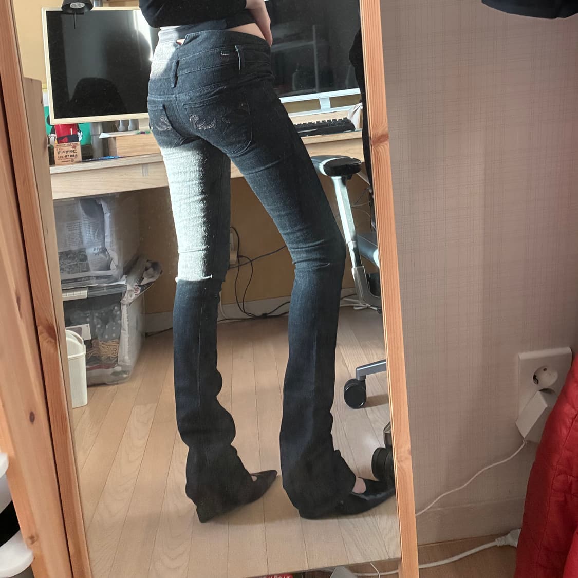 디젤 아카이브 로우라이즈 세미 부츠컷 데님 상품이미지3