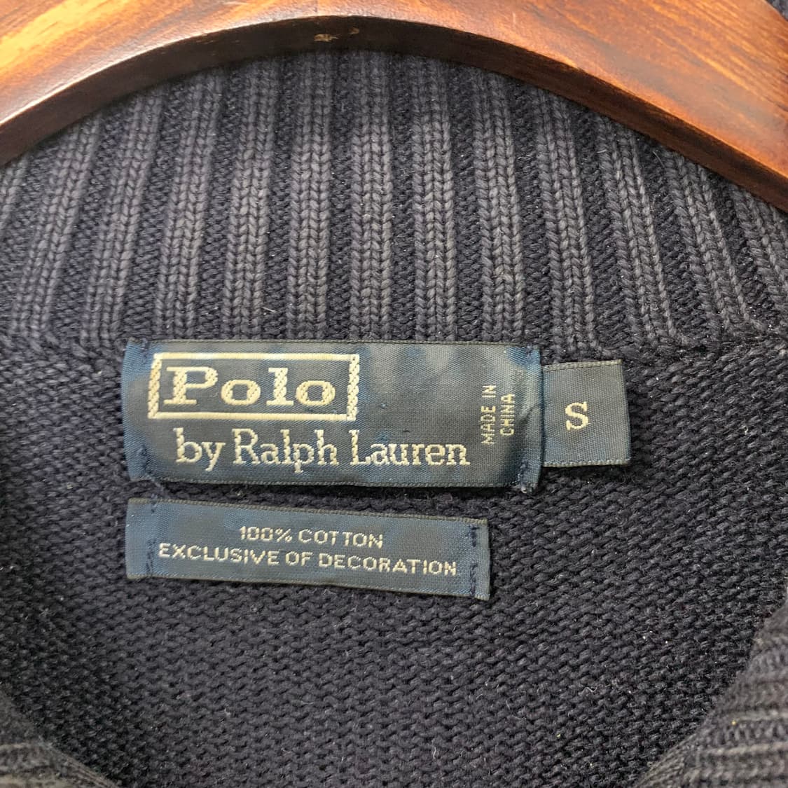 폴로 랄프로렌 블랙 반집업 니트 상품이미지4