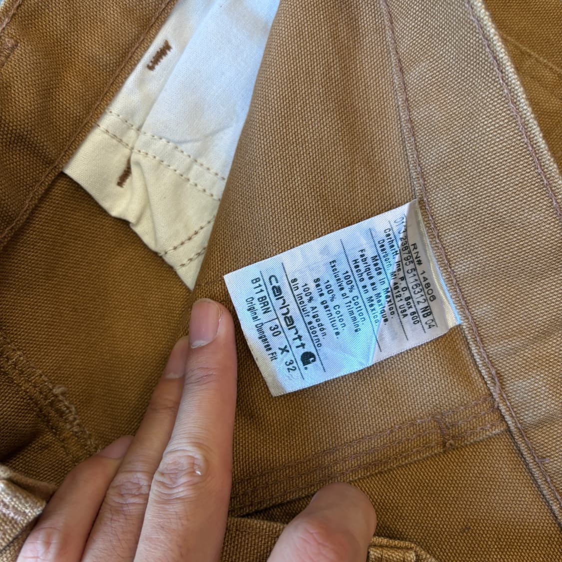 칼하트 정품 오리지널 브라운 카펜터 팬츠  상품이미지5