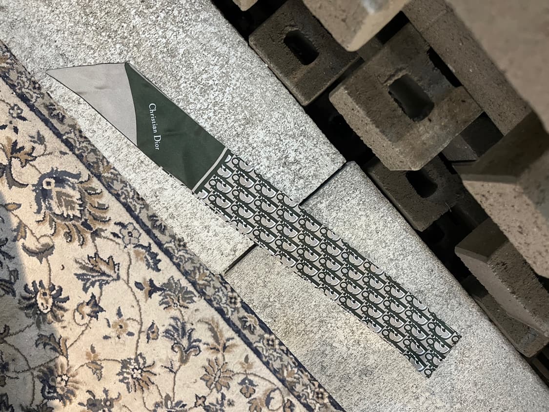 디올 오블리크 미차 스카프 그린 베이지 상품이미지1