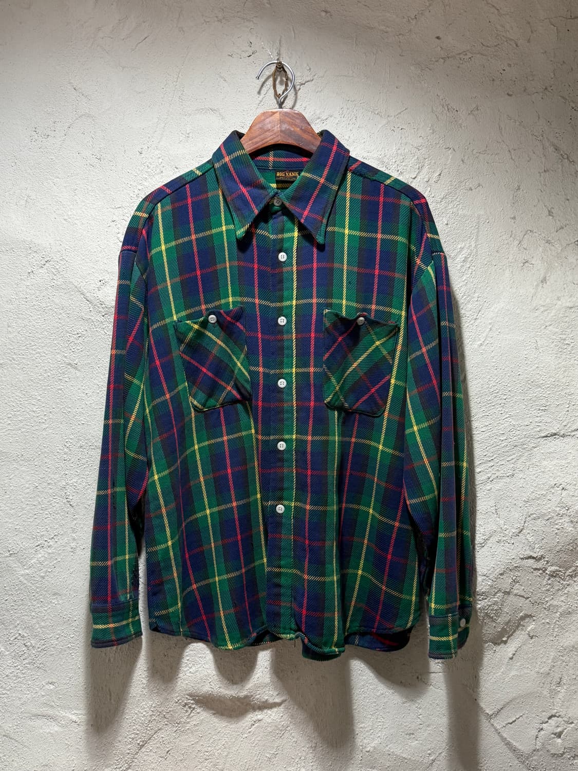 BIG YANK 빅얀크 70년대 더블 포켓 플란넬 타탄체크 셔츠 상품이미지1