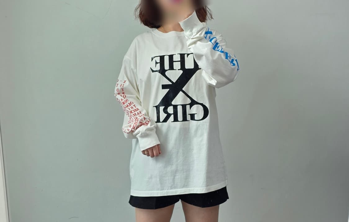 [프립]X-GIRL 로고 긴팔티 화이트 상품이미지1