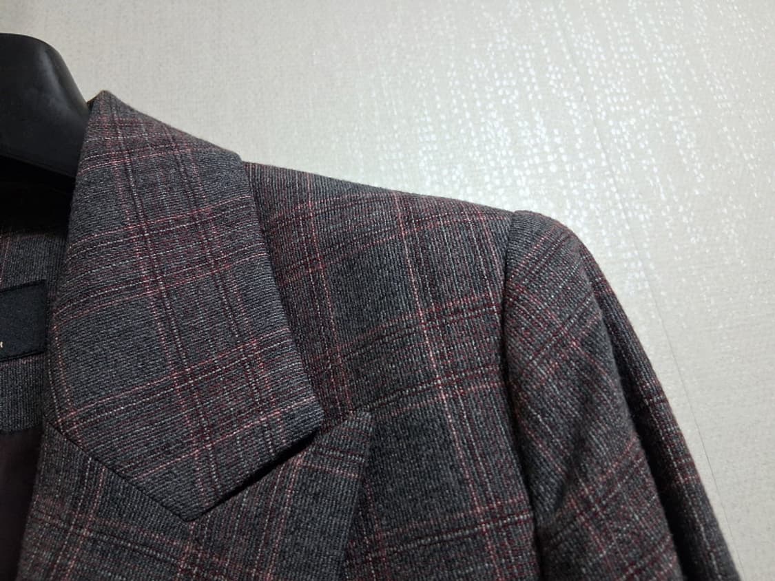 JOINUS PREMIUM 100% 순모체크쟈켓 피트77 여유있게는 66 상품이미지5