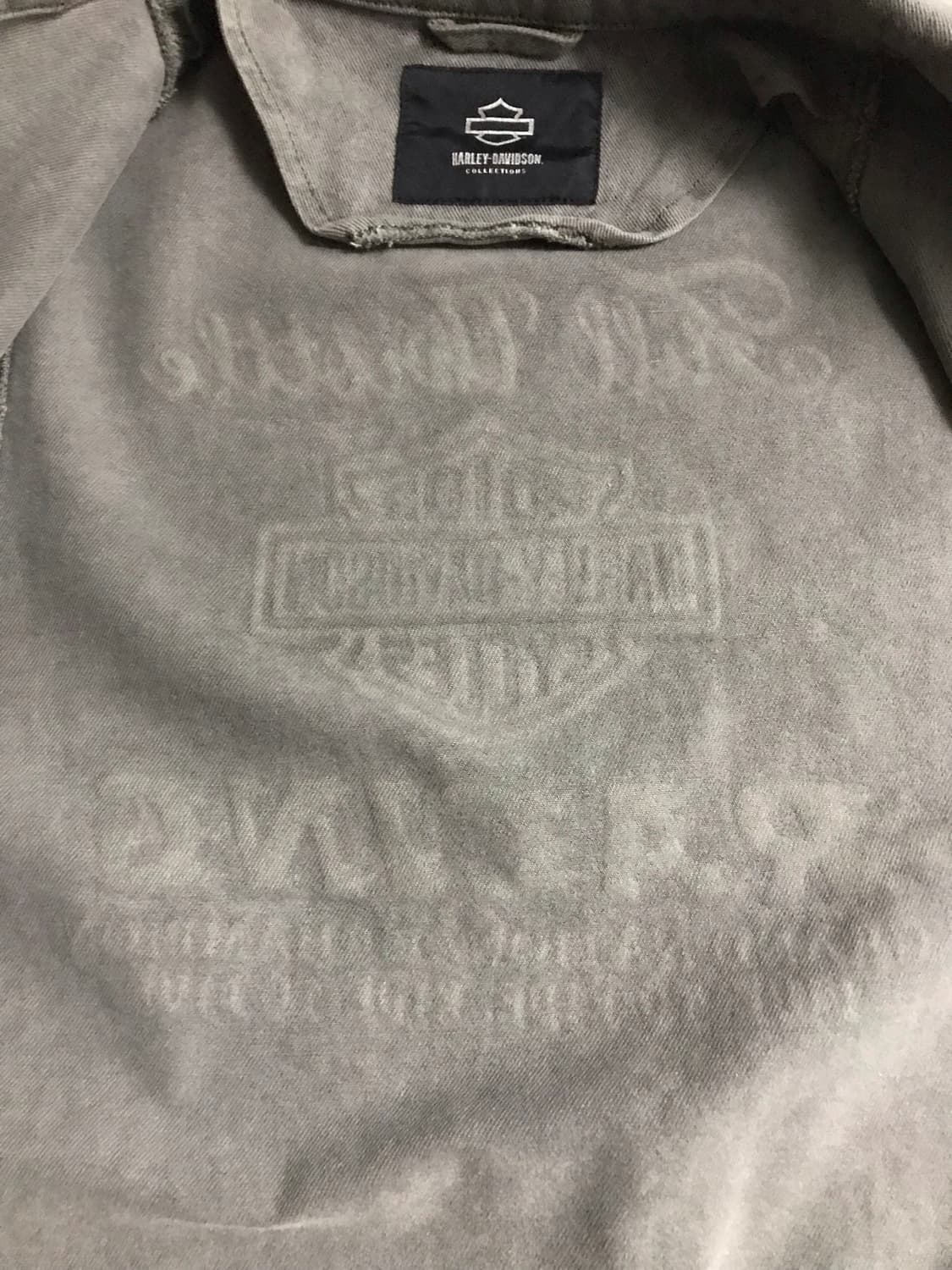 할리데이비슨 데님 라이더 자켓 카키 상품이미지3