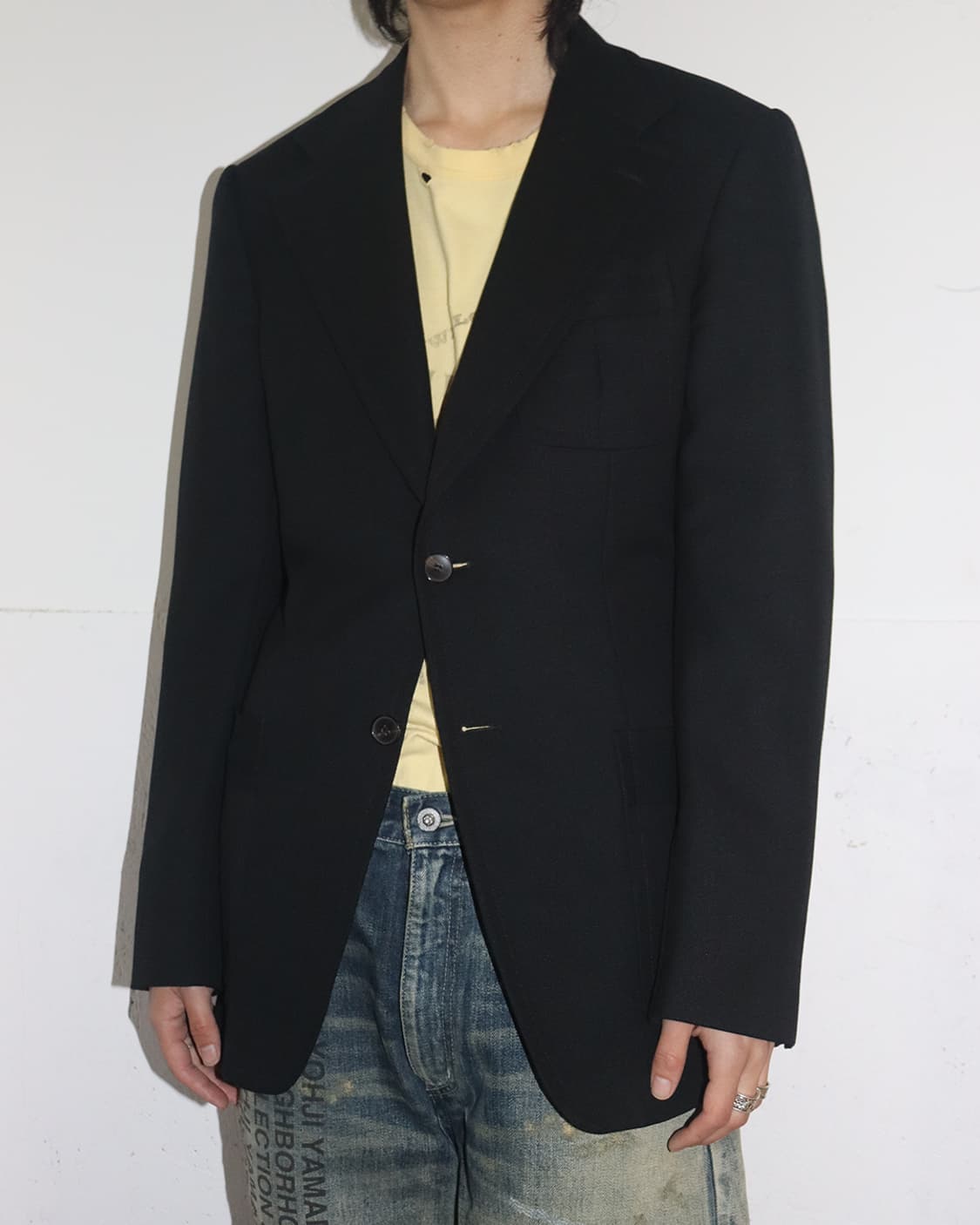 구찌 by 톰 포드 실크 블렌드 투 버튼 블레이저 블랙 상품이미지3