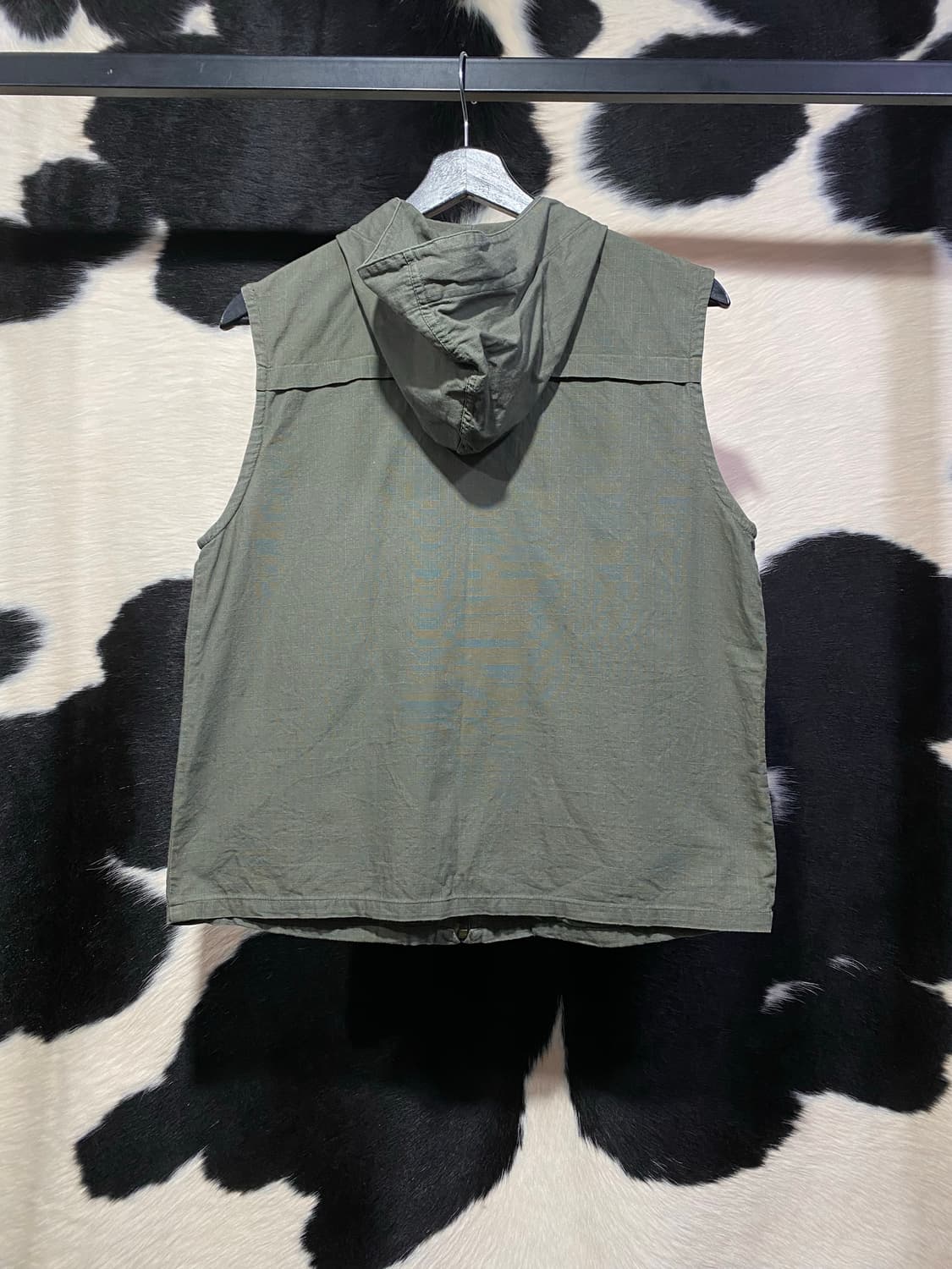 Lovelivelife 카키 후드 베스트 상품이미지6