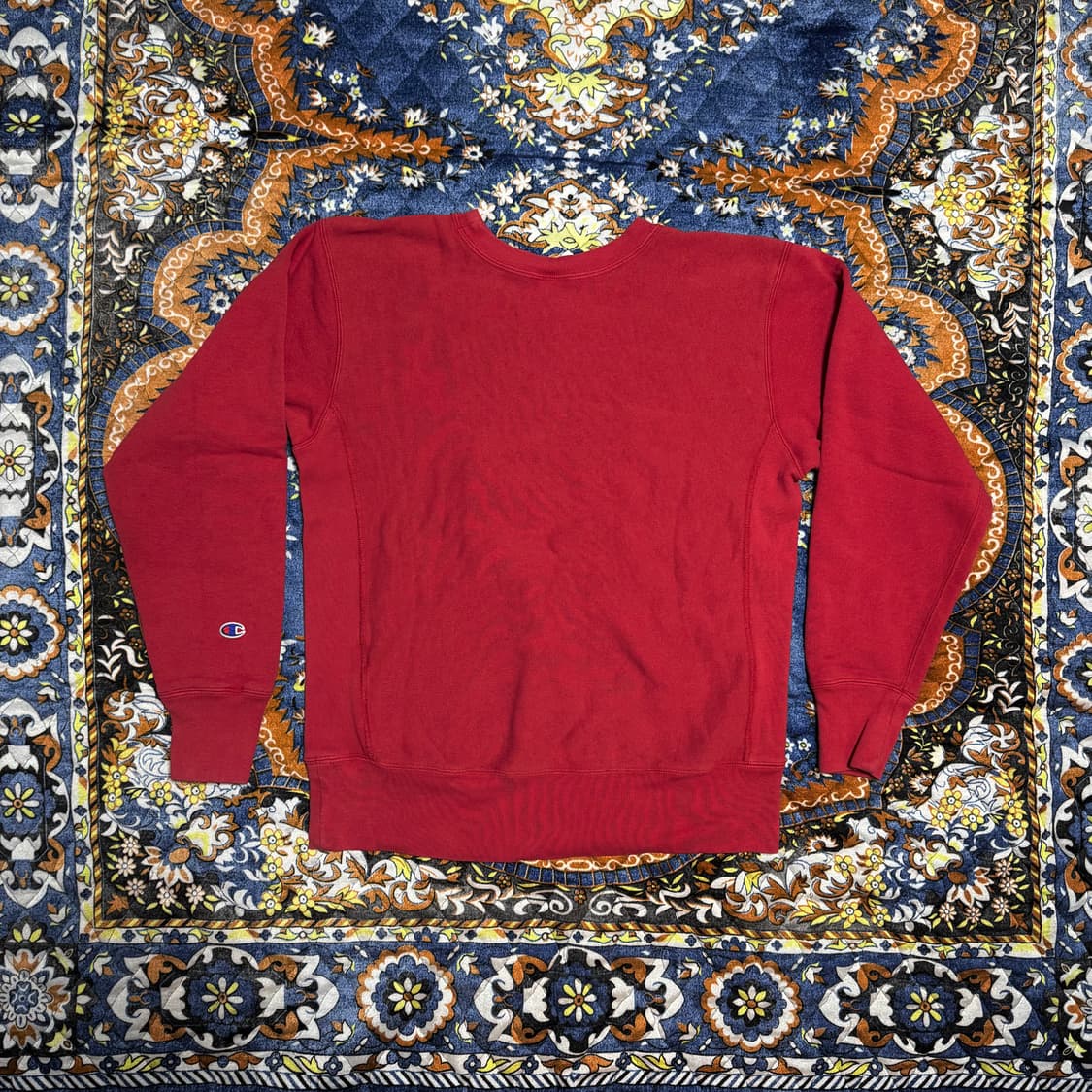챔피온 리버스위브 재팬 블루택 레드 스웻셔츠 상품이미지2