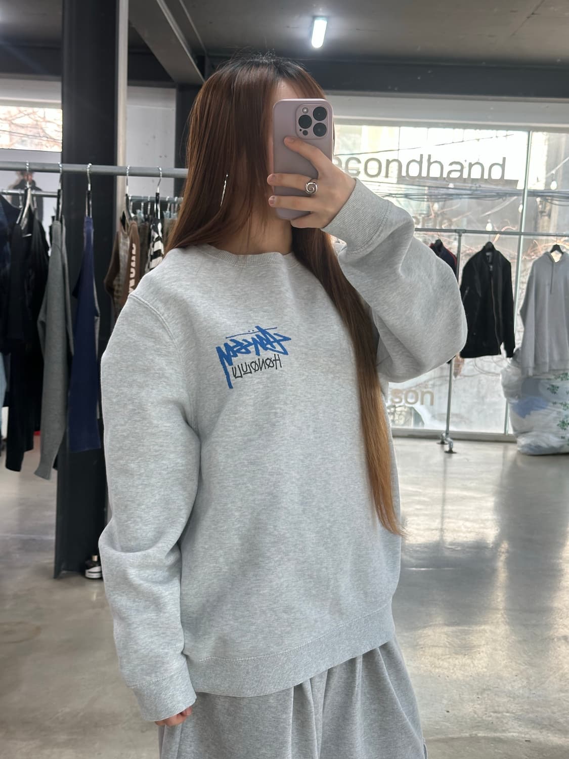 스투시 호놀룰루 그레이 헤더 맨투맨 상품이미지2