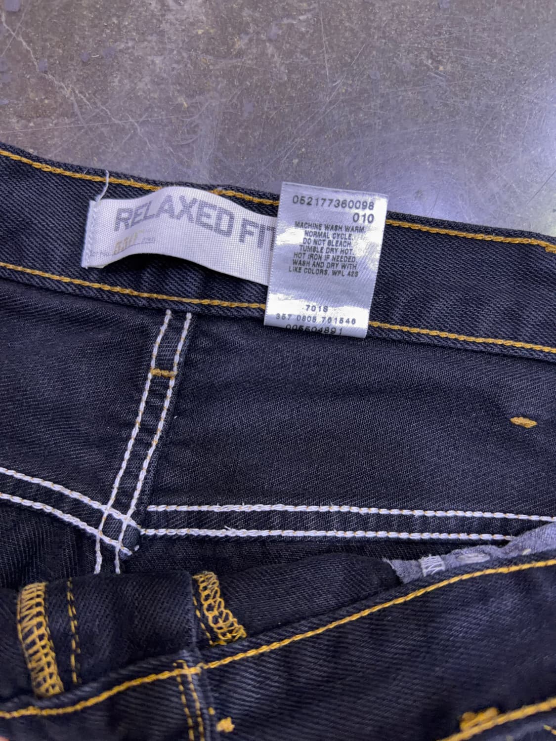 리바이스 550 레귤러 릴렉스핏 00's 블랙진 데님팬츠 38 상품이미지9