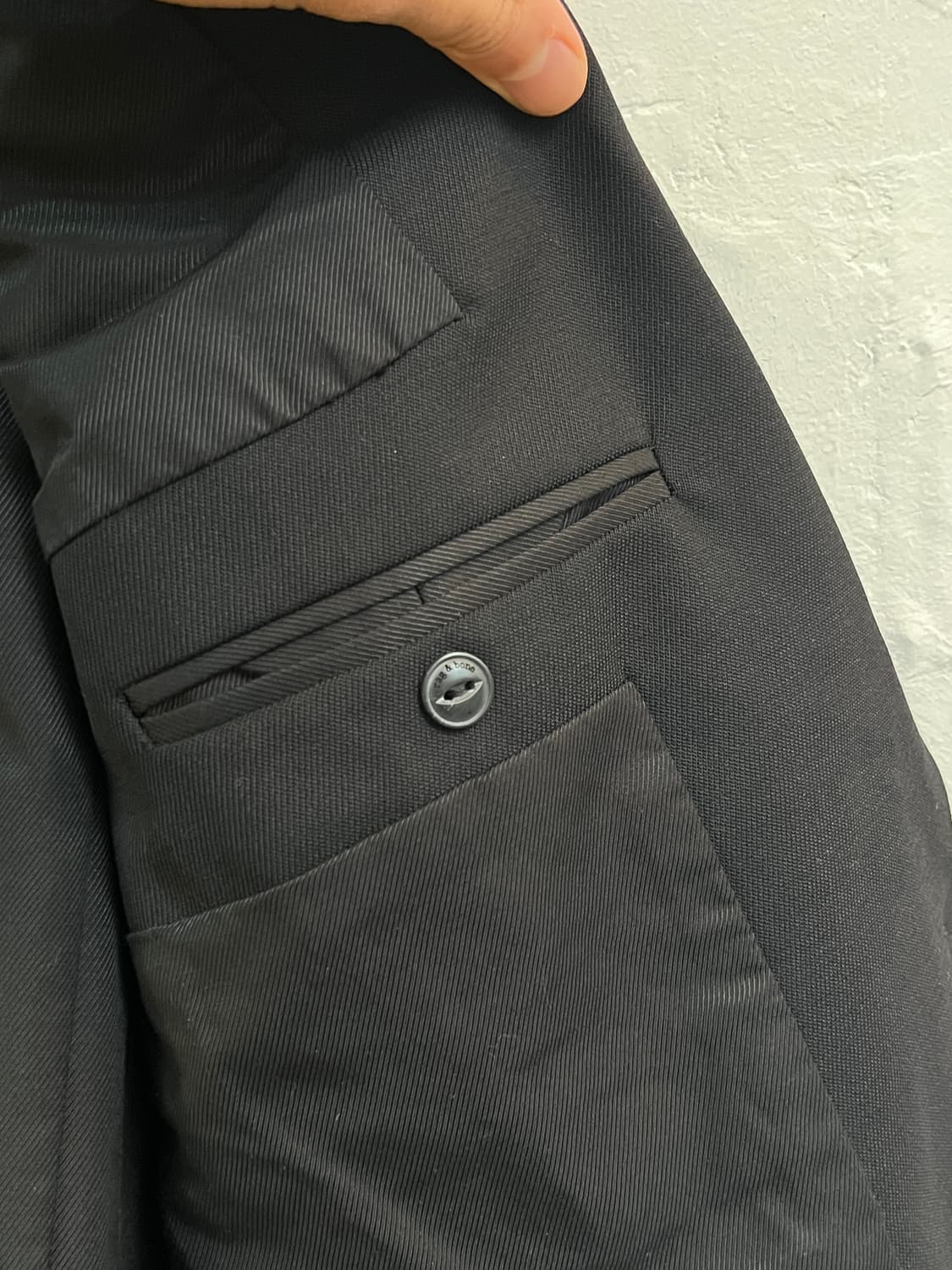 Rag&Bone 블랙 원버튼 블레이저 0 상품이미지4