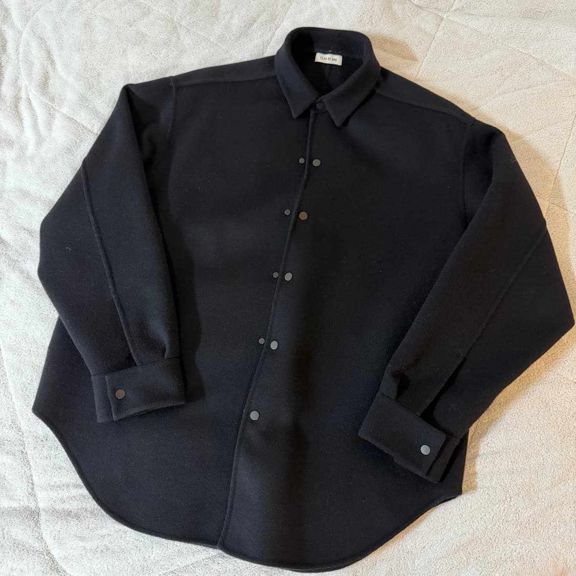 [L] 피어오브갓 이터널 울 캐시미어 셔츠 블랙 상품이미지1