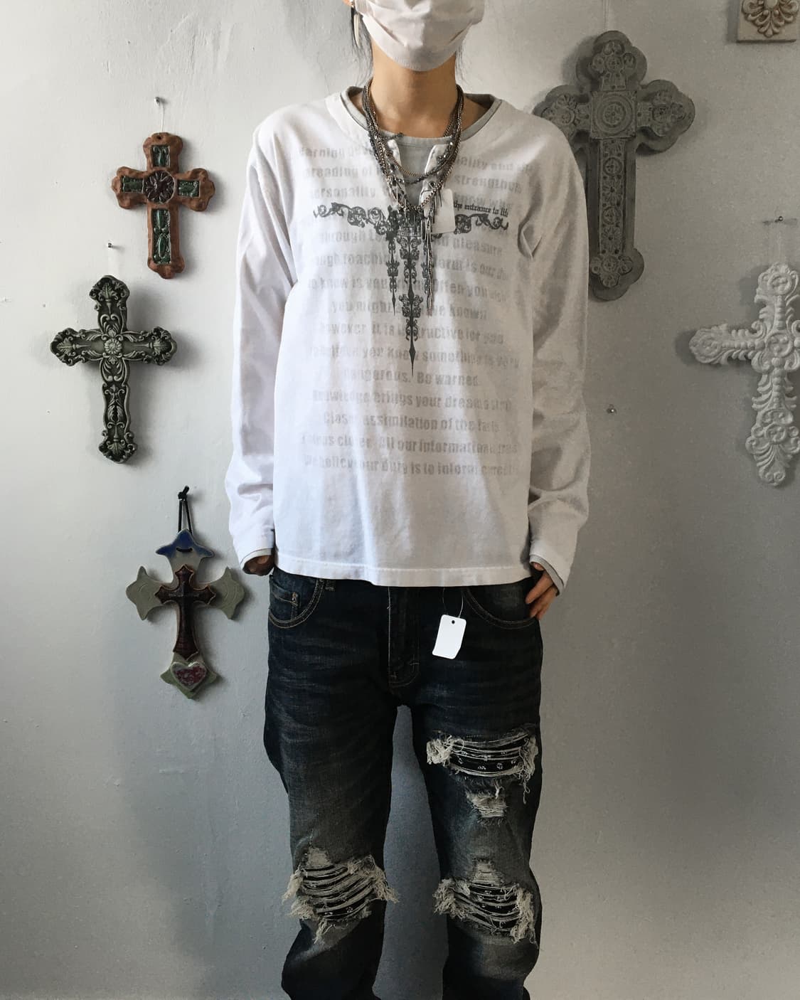 Eyelet point lettering printing sleeve 상품이미지1