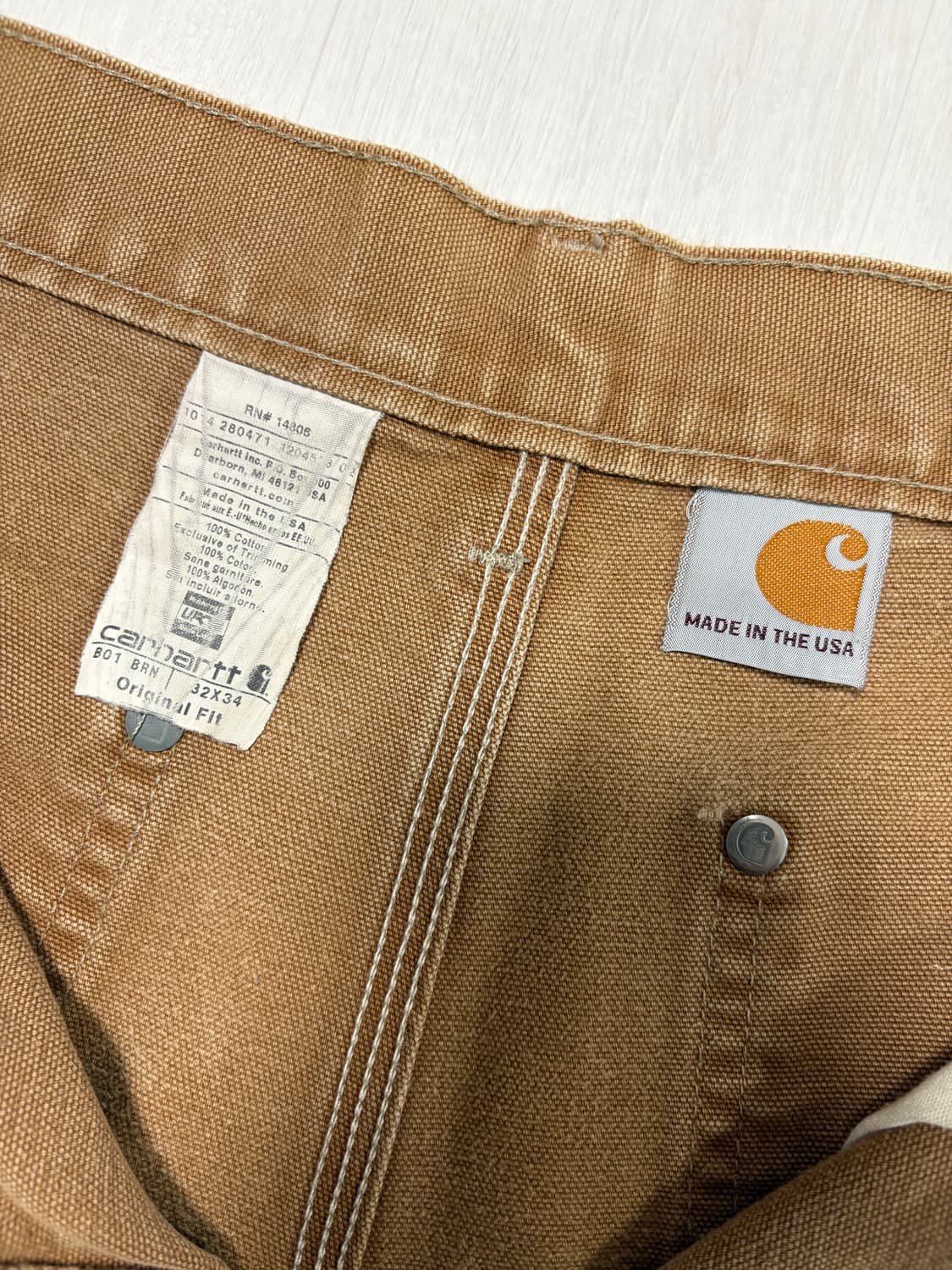빈티지 USA 칼하트 더블니팬츠 브라운 (32) 상품이미지7