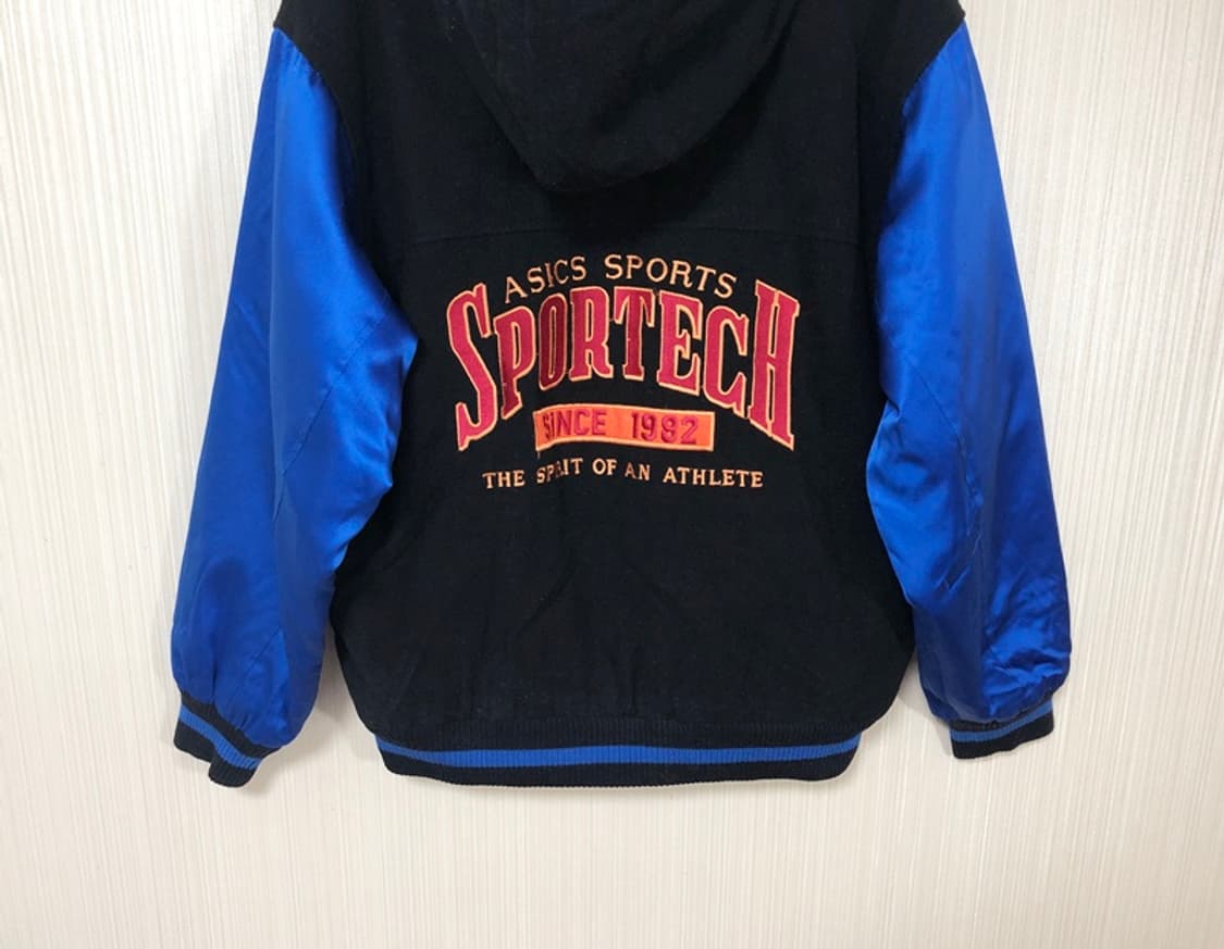 아식스 90's 올드스쿨 퍼포먼스 스포츠테크 울/새틴 바시티자켓 95 상품이미지9