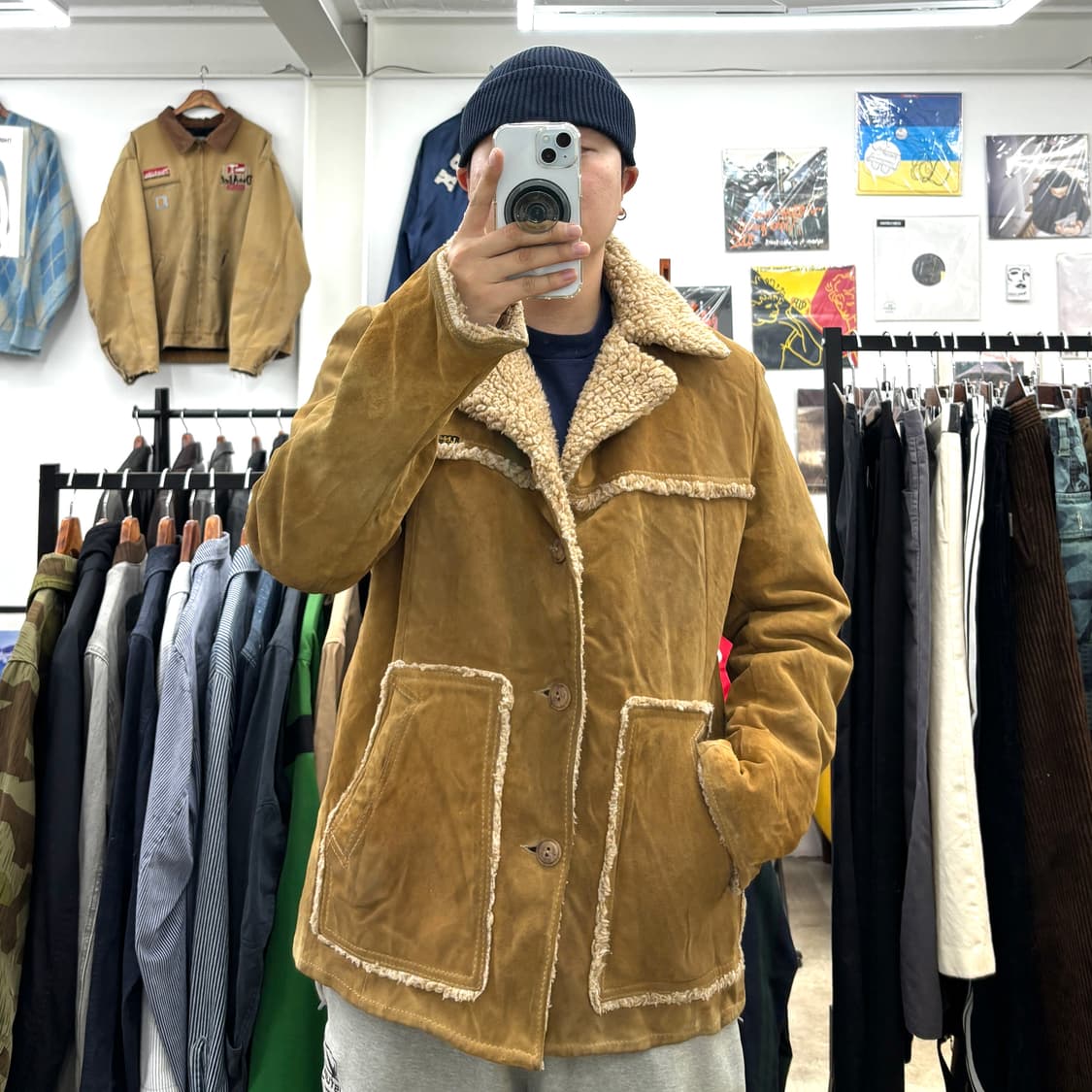 70's Lee 스톰 라이더 셰르파 라인드 스웨이드 자켓 상품이미지2