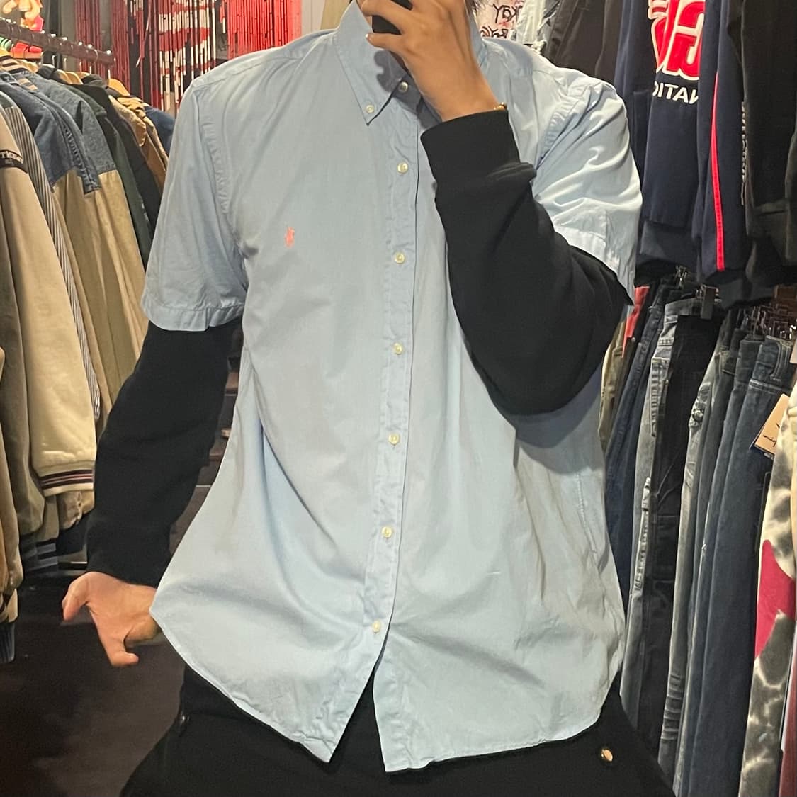 [IM] polo 폴로 하늘 반팔셔츠 상품이미지2