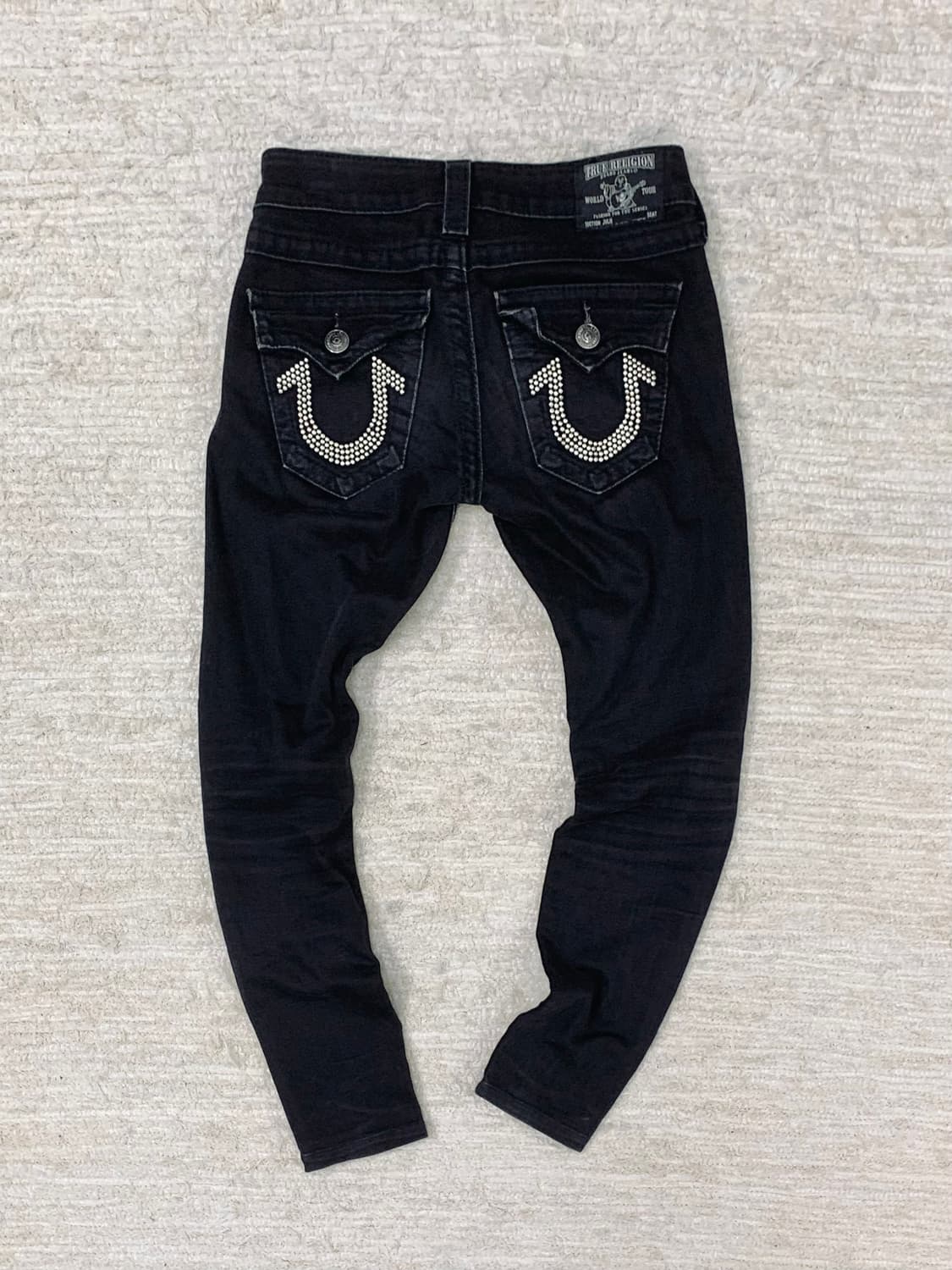 TRUE RELIGION Black Stud Low-Rise Jeans 상품이미지5