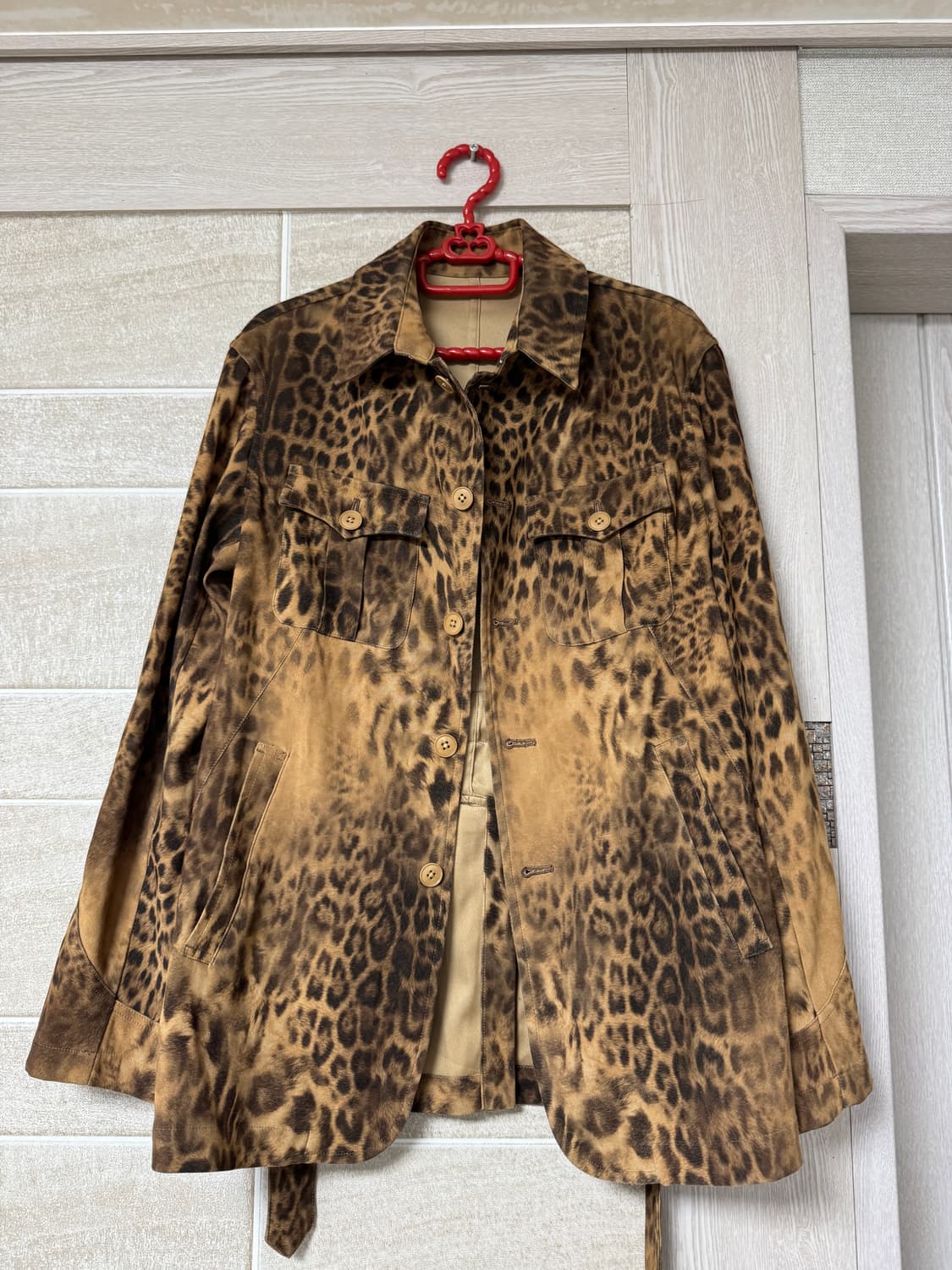 빈티지 호피 레오파드 자켓 셔츠 애니멀프린팅 상품이미지1