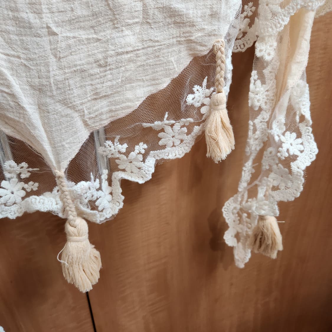 모리 감성 아이보리 레이스 숄 상품이미지2