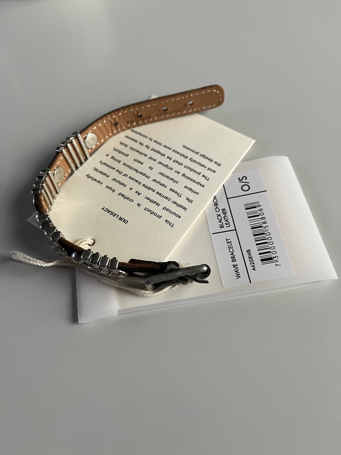 아워레가시 25FW 웨이브 브레이슬릿 블랙 상품이미지1