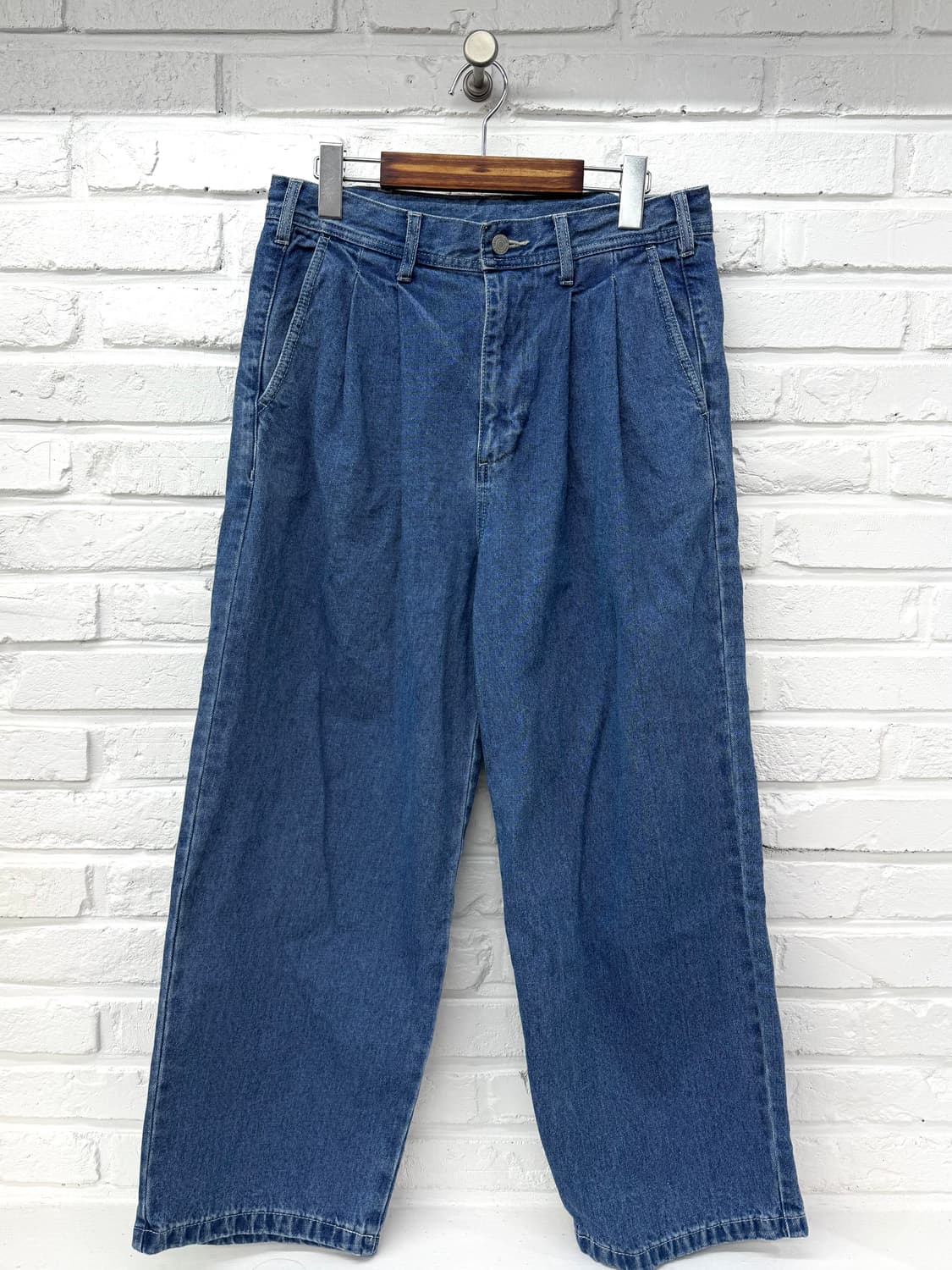 Jeans factory clothes 중청 핀턱 데님와이드팬츠 상품이미지3
