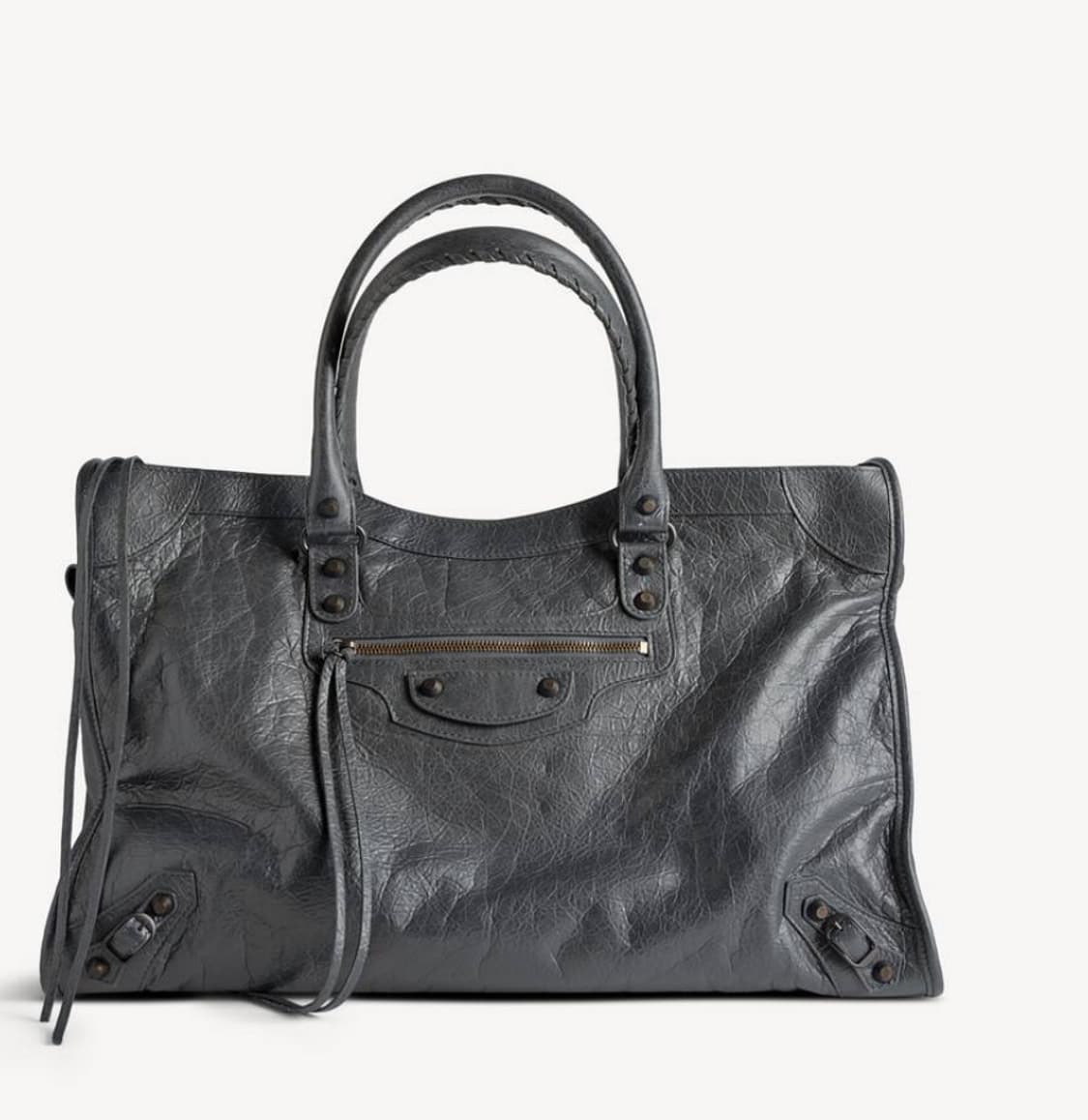 ❌거래중[A+ 정품] 발렌시아가 시티 모터백 라지 다크그레이 상품이미지10