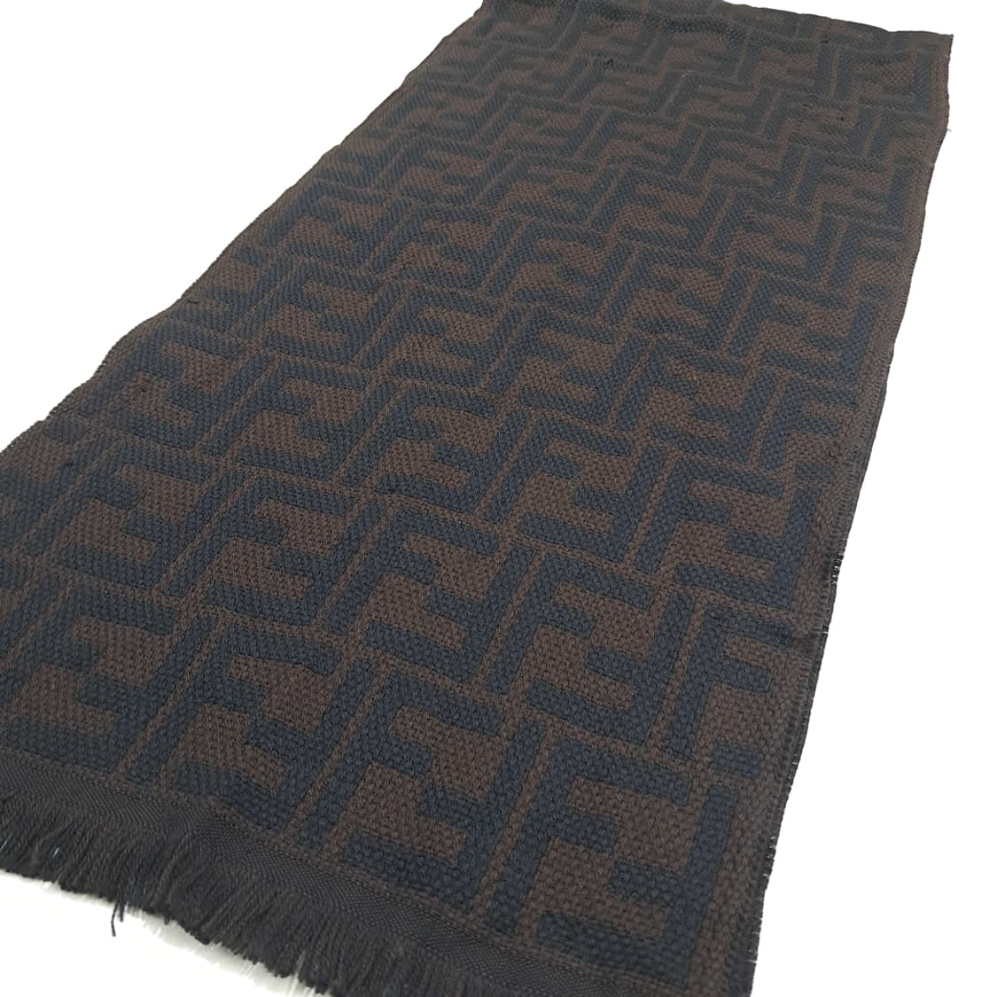 MX148 펜디 FF 로고 다크브라운 울 목도리 머플러 상품이미지10