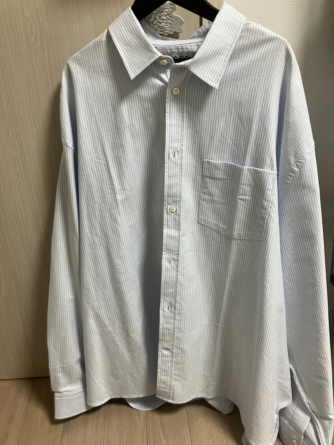 (XL) COS 오버핏 옥스포드 스트라이프 셔츠 상품이미지2