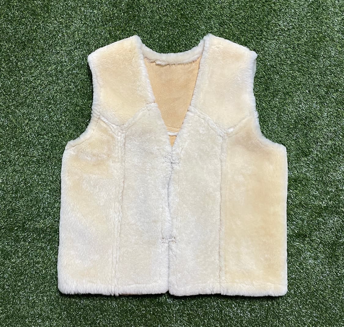 빈티지 양가죽 리버서블 양모 베스트 상품이미지4