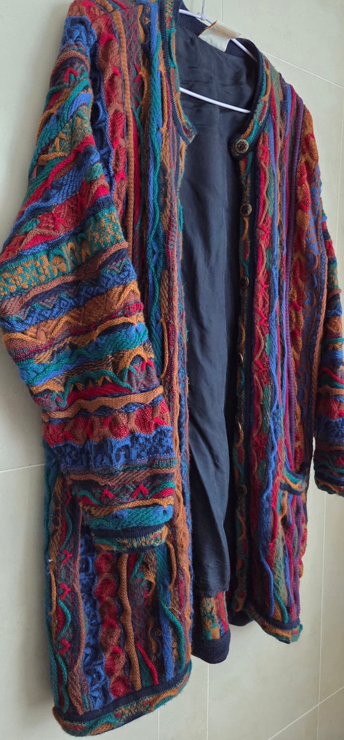 쿠지 림노스 LIMNOS 호주 울100% 롱가디건 XL 택포 상품이미지3