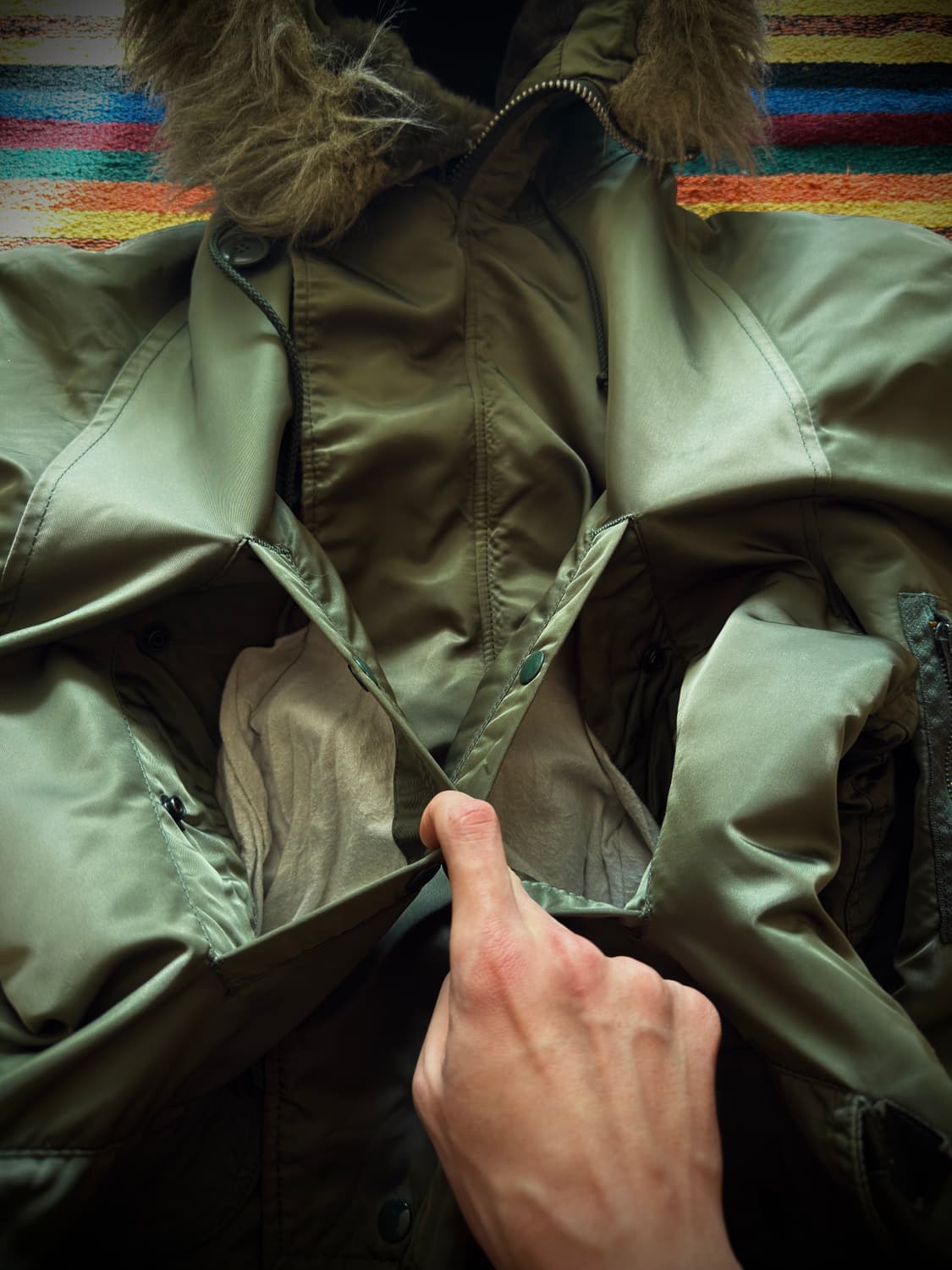 90s USA 알파인더스트리 N-3B  Flight parka 상품이미지7