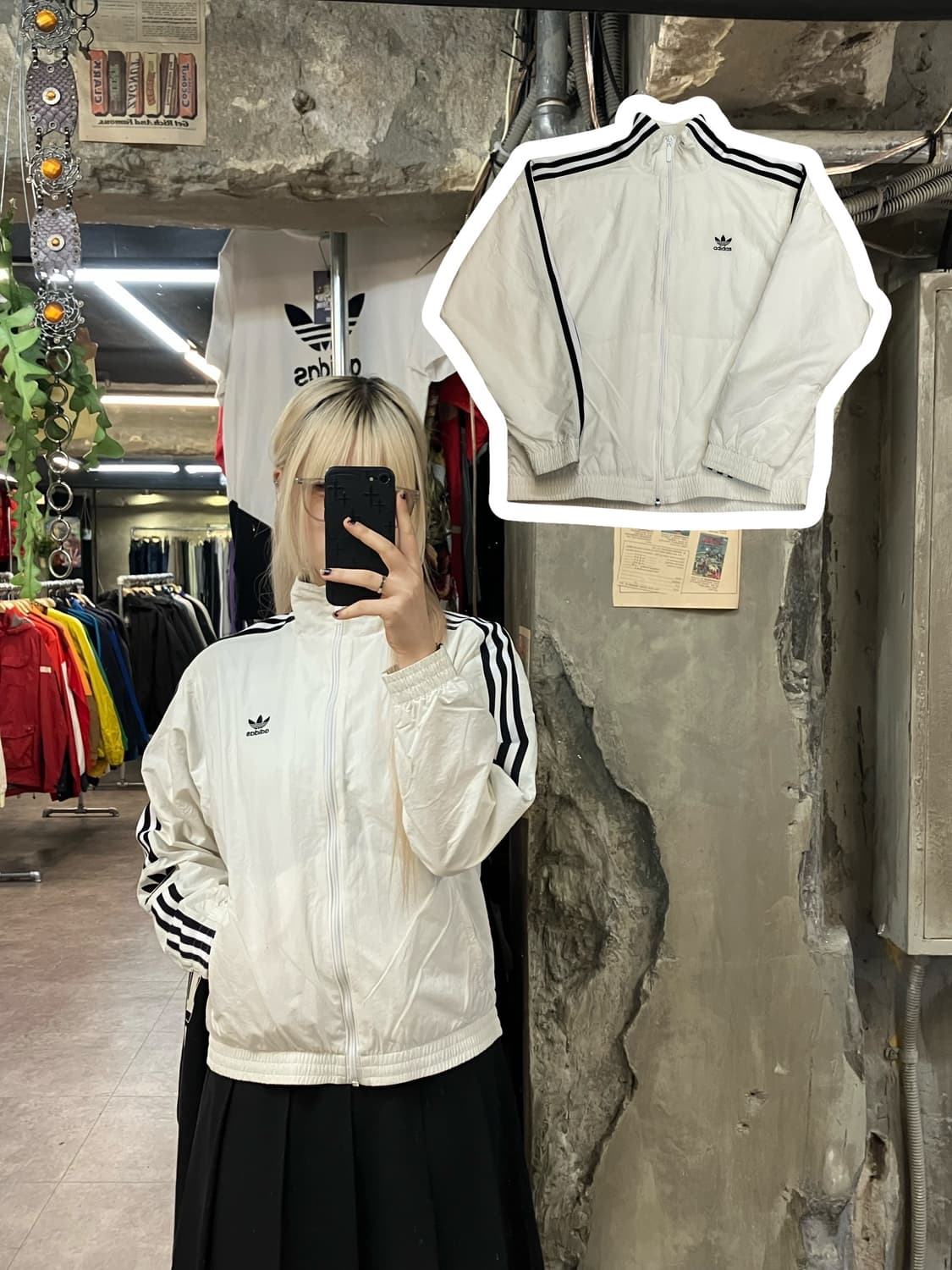 아디다스 점퍼 화이트 S  #csz1811 상품이미지1