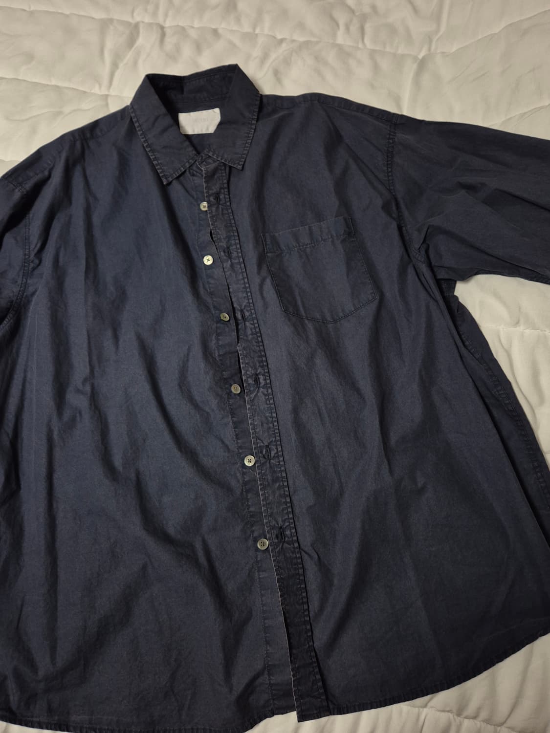 다이브인 CHAFE WASHED SHIRTS (NAVY) 2사이즈 상품이미지3