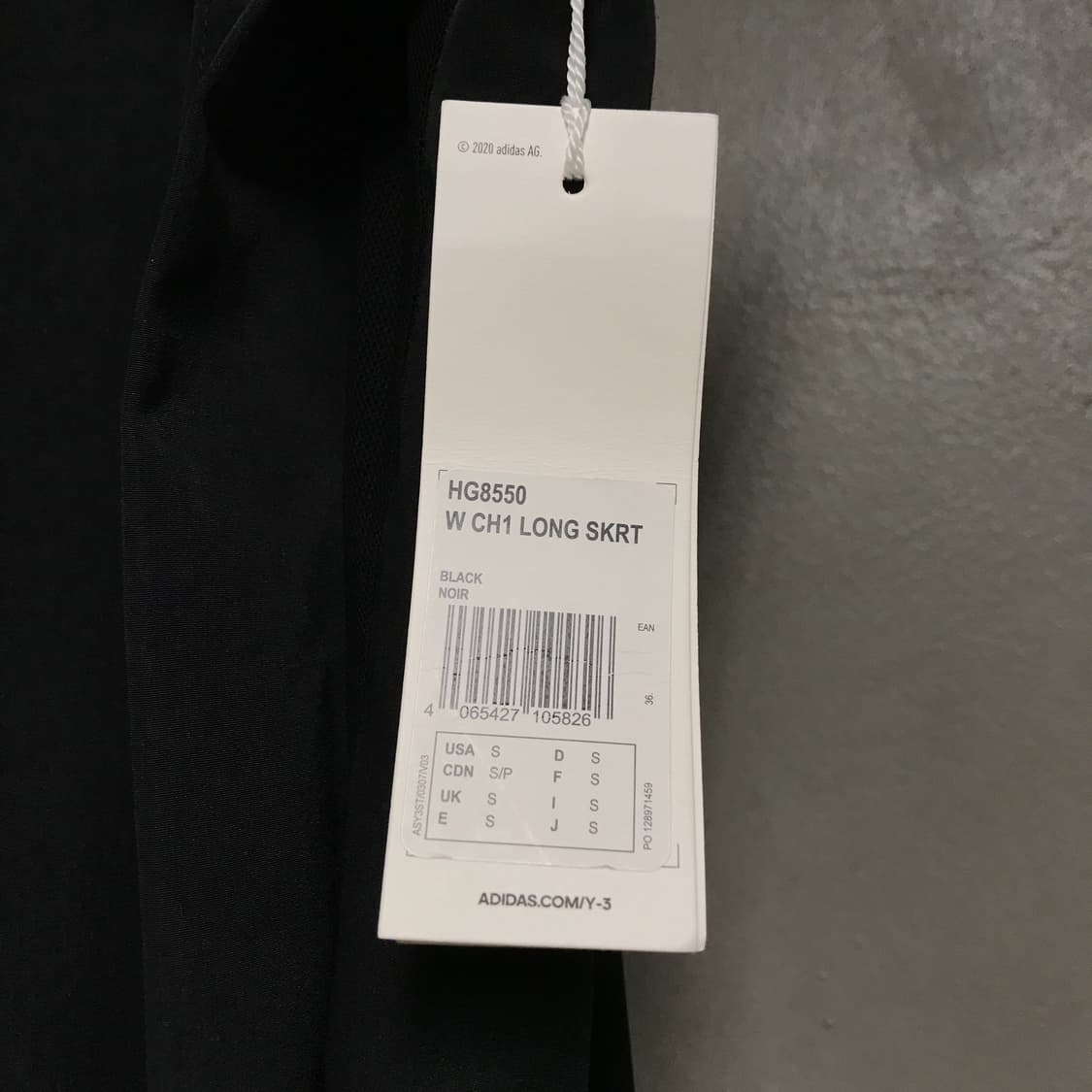 Y-3 요지 야마모토 트랙 블랙 스커트 S 상품이미지4