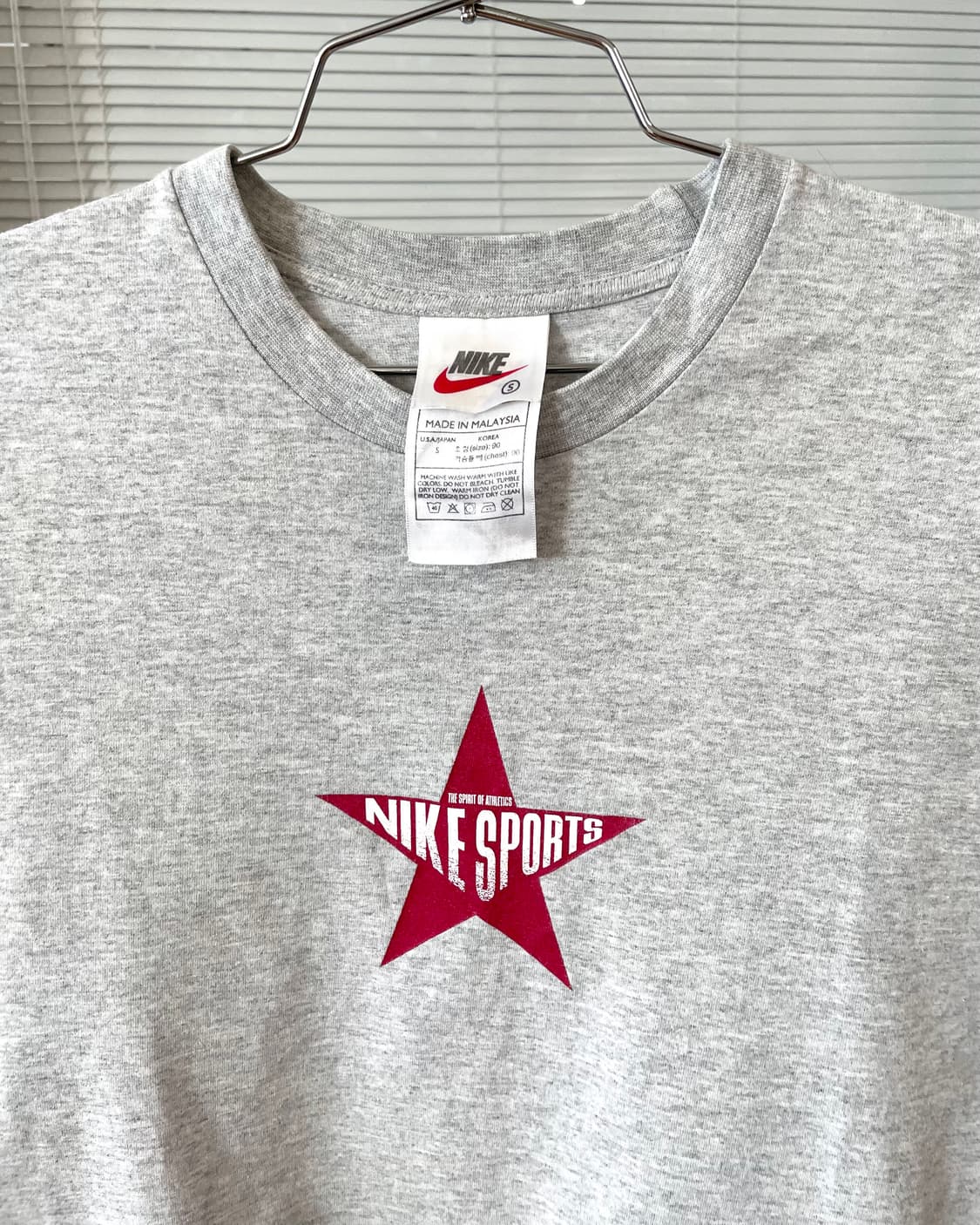 [S] 90s nike 나이키 빈티지 반팔 티셔츠 그레이 상품이미지2