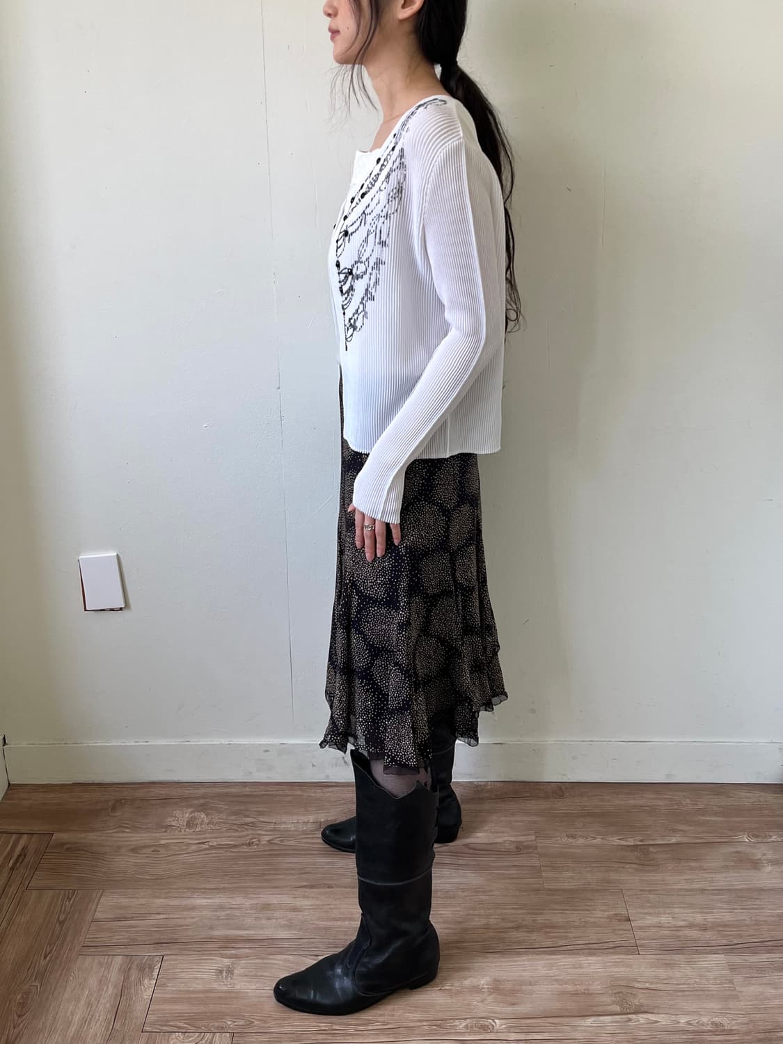 ESPIE 도트 미디 스커트 상품이미지8