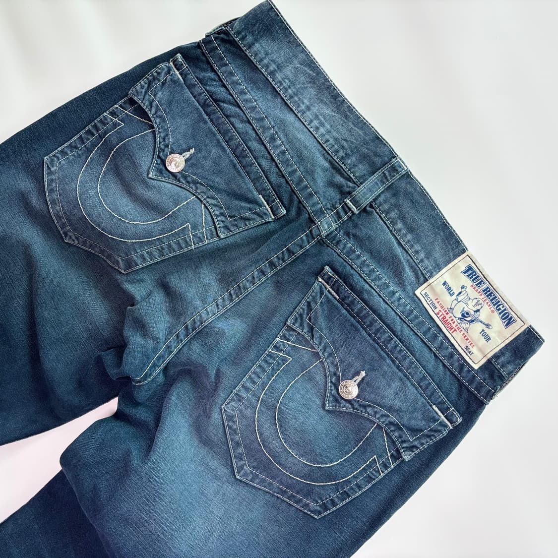 트루릴리전 섹션 스트레이트 다크 워싱 데님 상품이미지4