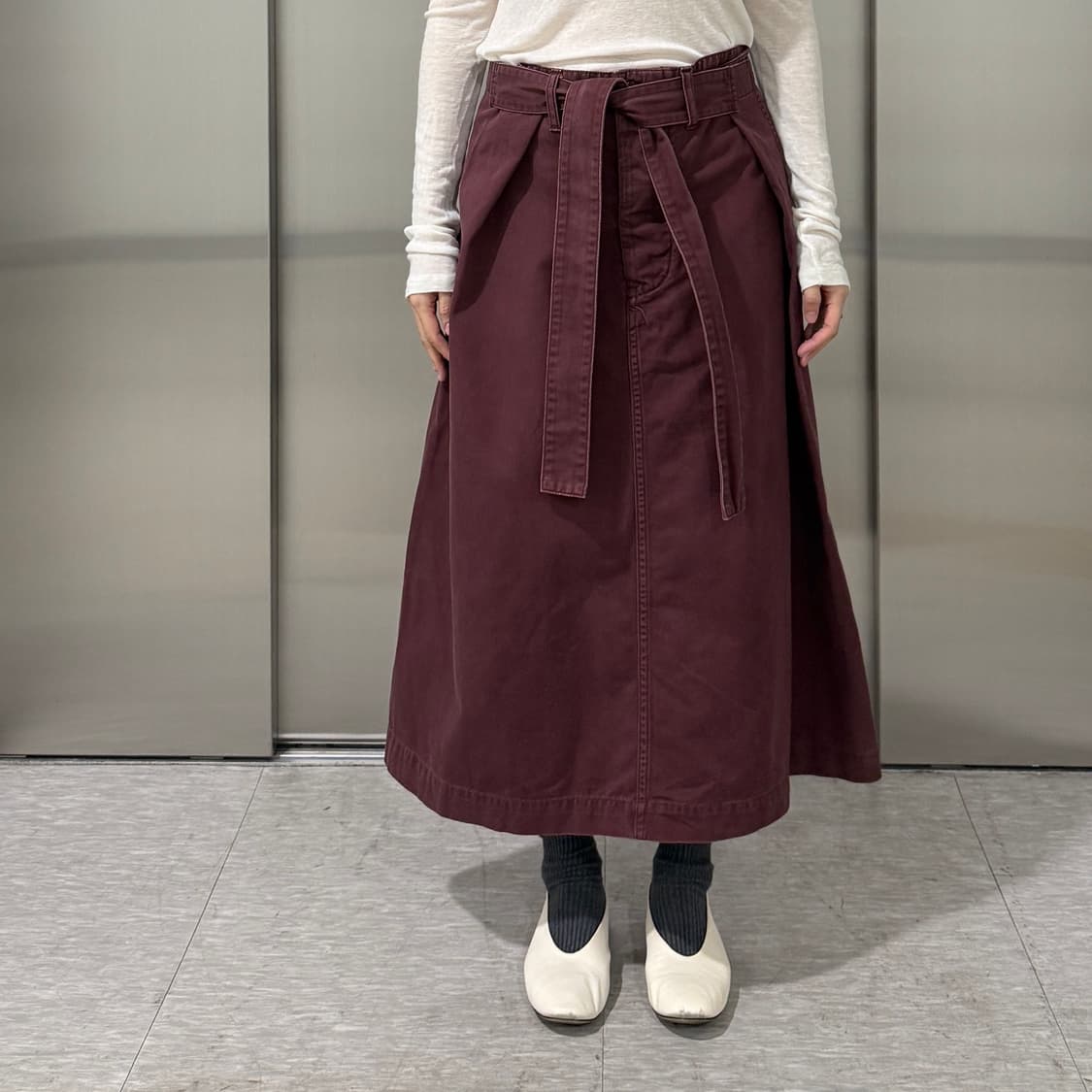 Beams boy belted long skirt 상품이미지2