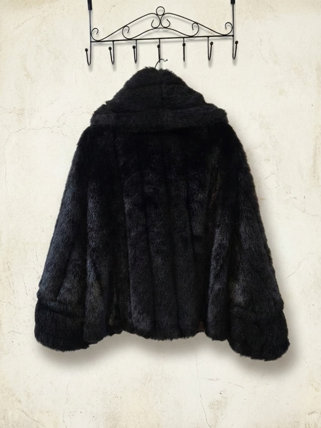 자라 BASIC 블랙 인조 밍크 자켓 L 상품이미지2